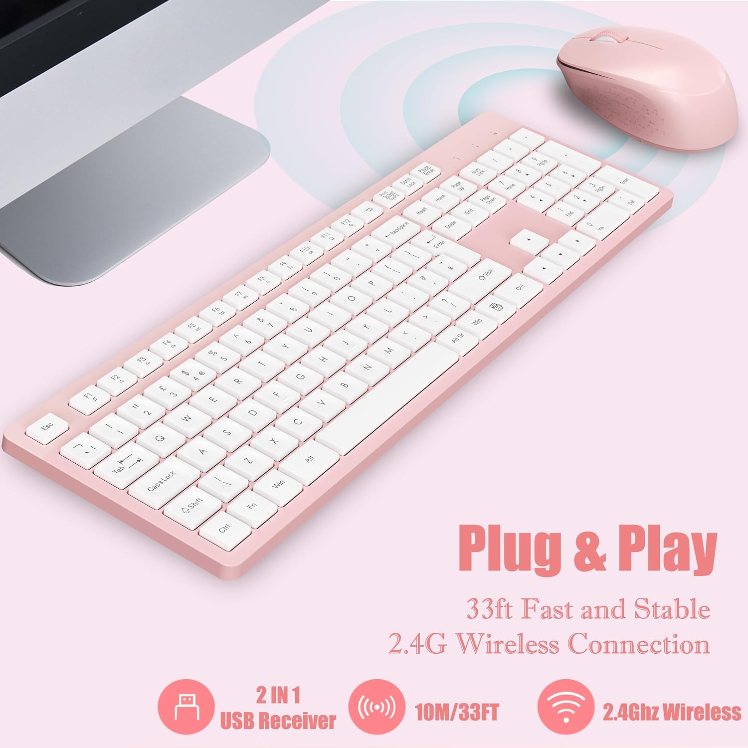 Thumbnail 1 de LeadsaiL Wireless Keyboard and Mouse combo 2.4GHz 🖱