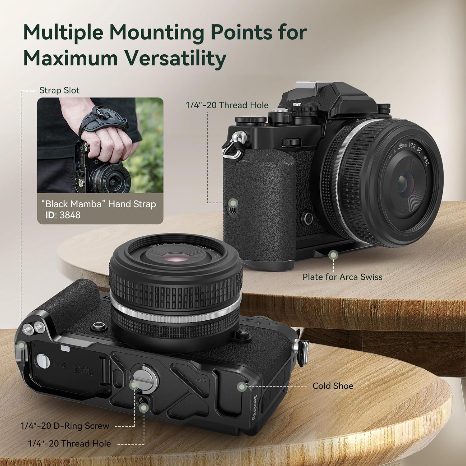 Thumbnail 6 de Poignée SMALLRIG Z FC en L pour Nikon Z FC – légère, confortable et capable d’Arca