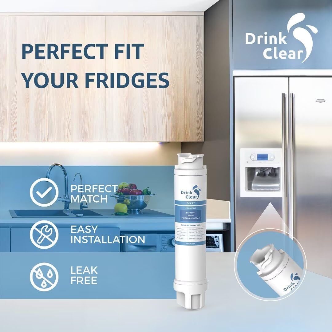 Thumbnail 3 de DRINKCLEAR BZA7 Refrigerator Water Filter, 3-Pack, Carbon Fiber
