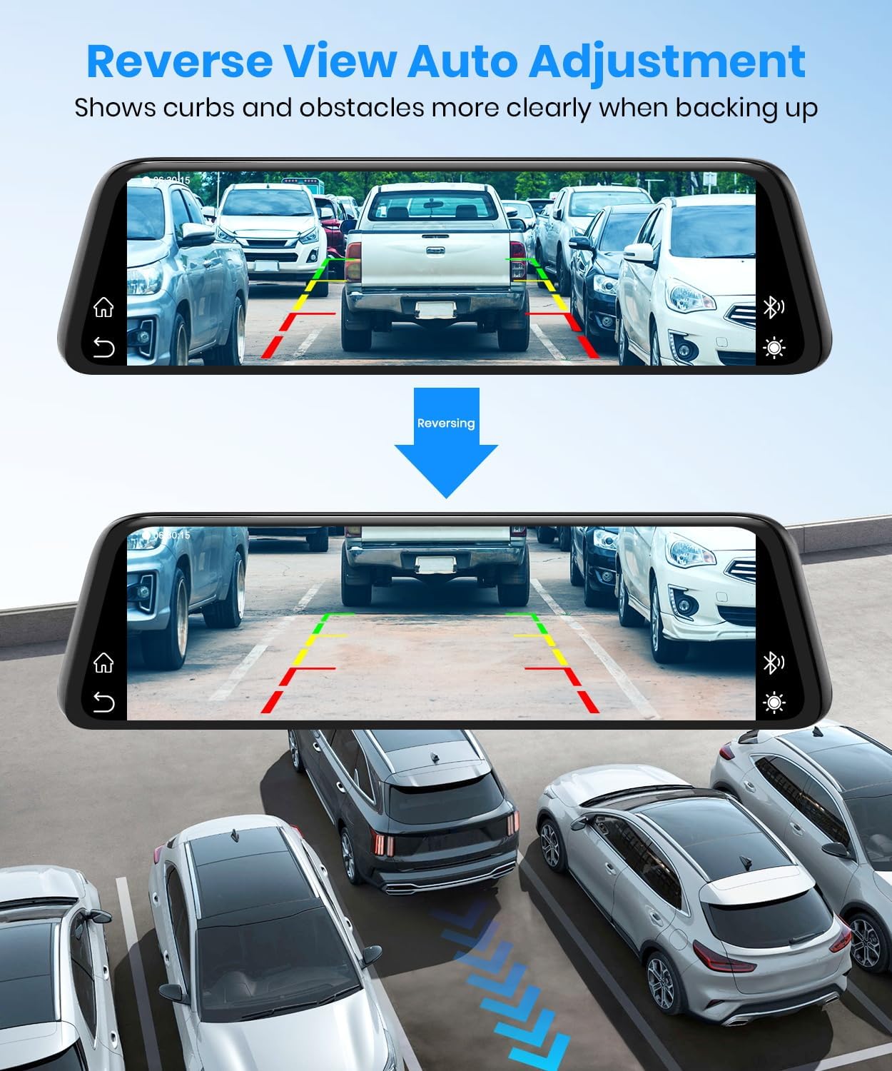 Thumbnail 6 de AUTO-VOX Dual 2K OEM Rear View Mirror Camera with CarPlay – 9.36" Touch Screen (No Glare, Voice Control, Night Vision)