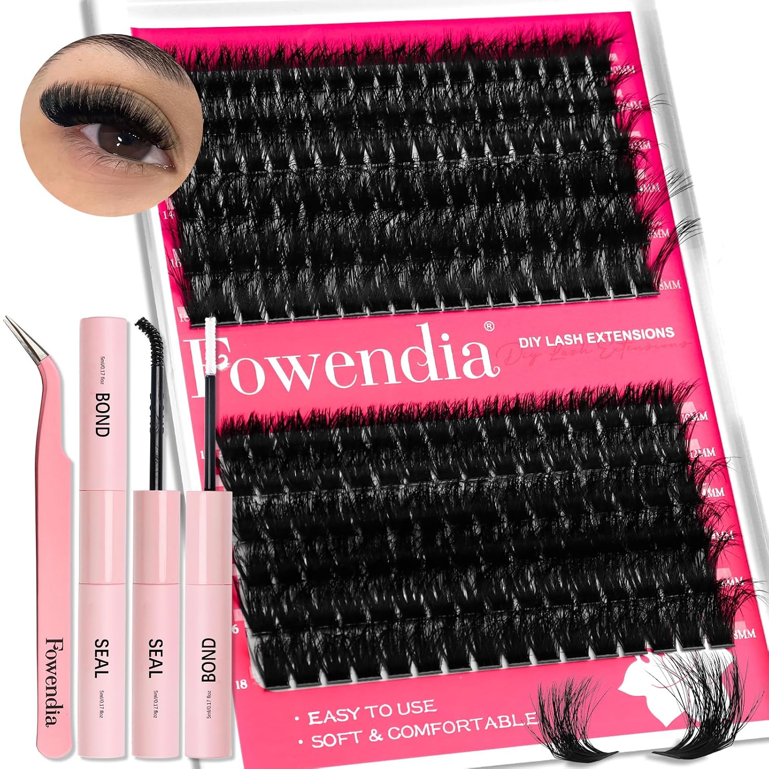 Detalle de Fowendia Lash Clusters Kit 10-18mm 💄