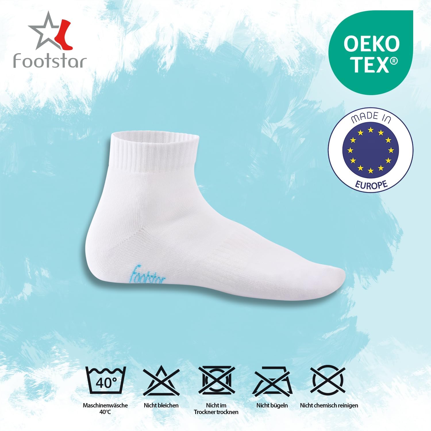 Detalle de Footstar Sneak It! Short Shaft Socks with Terry Sole, 8 Pairs