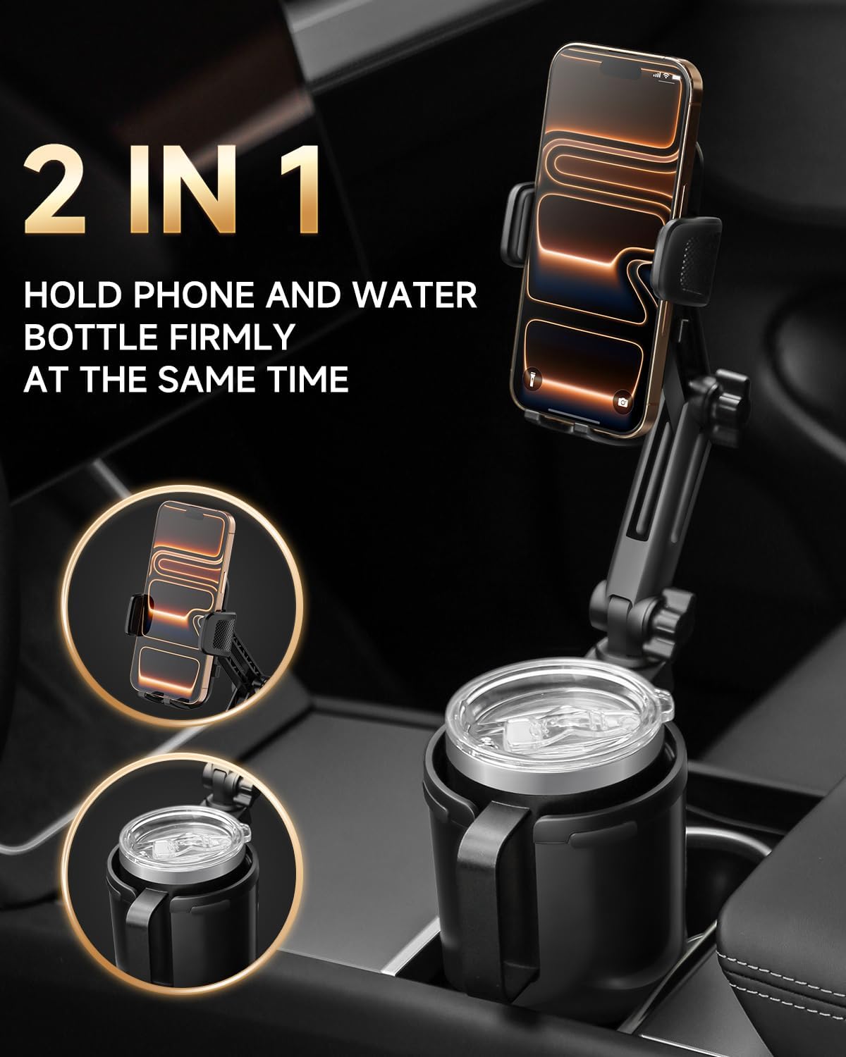 Thumbnail 1 de DYLEN Cup Holder Phone Holder for Car: 2-in-1 Cup Holder Mount with Adjustable Base