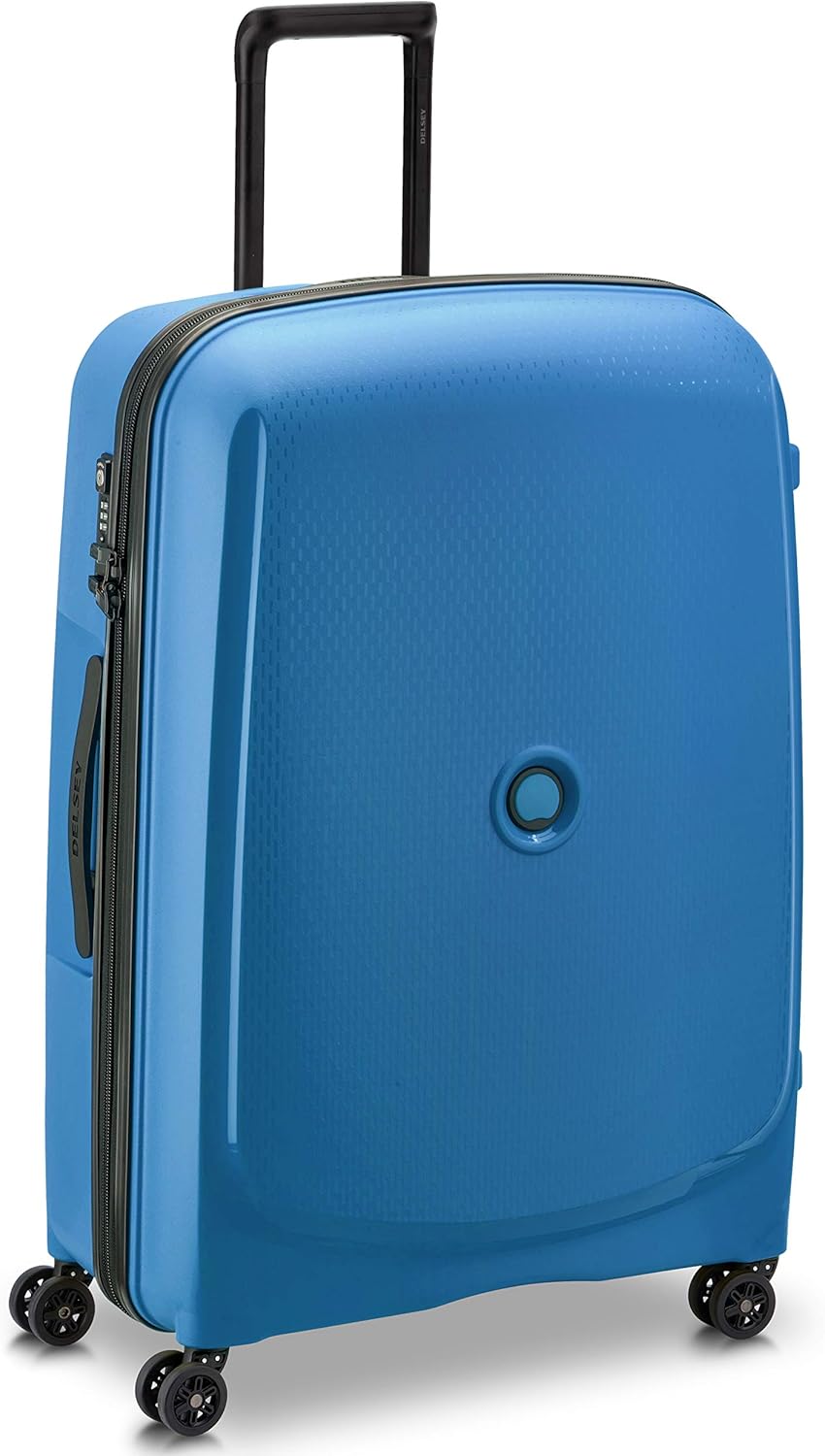 Detalle 2 de DELSEY PARIS Belmont Plus MR — Borsone rigido 76×52×32 cm, 102 L, Blu zinco, Materiale Riciclato