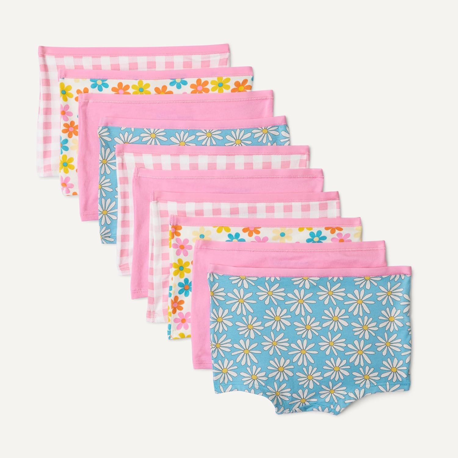 Detalle de Amazon Essentials Mädchen Boxershorts aus Baumwoll-Jersey, 10er Pack