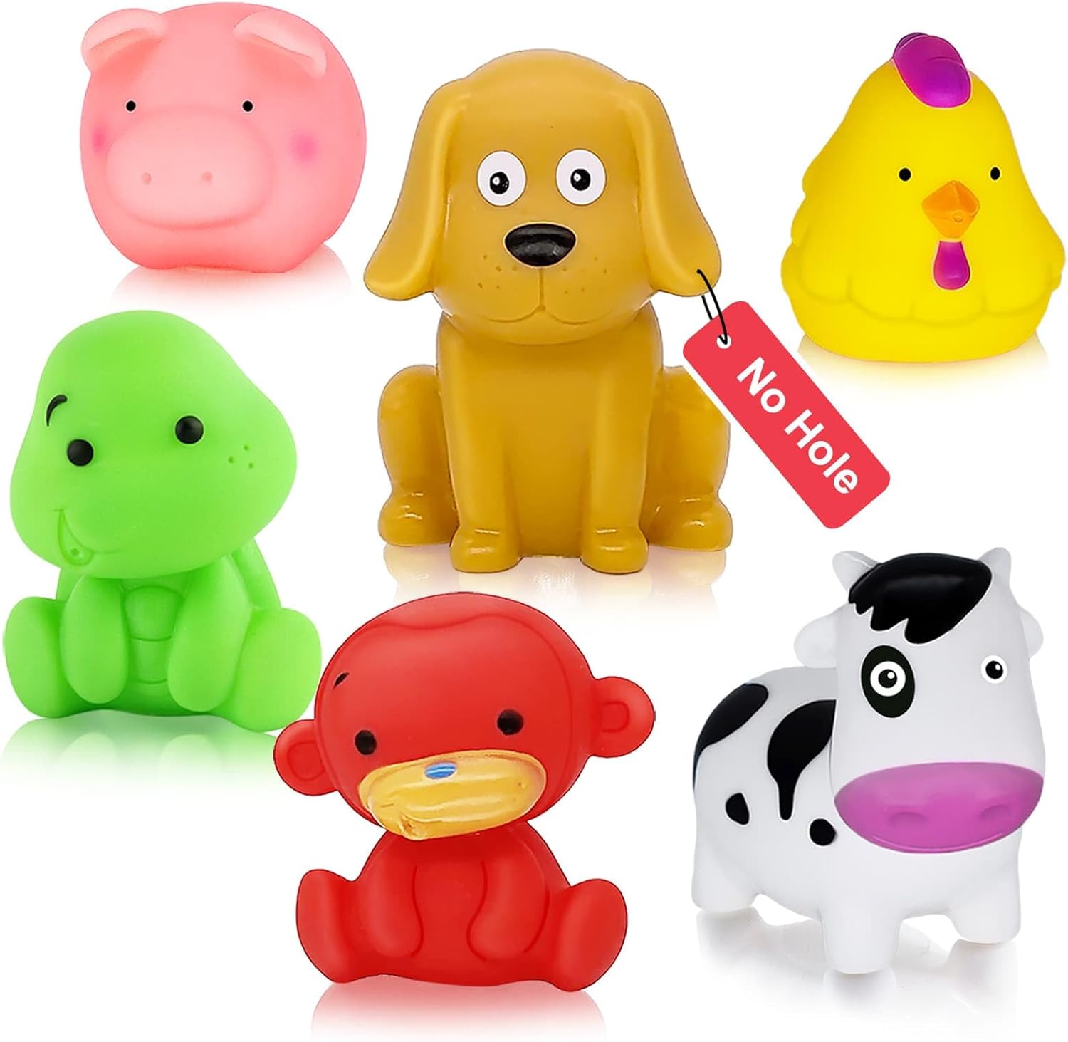 Detalle de Bath Toys For 1 Year Old – Mould‑Free Animal Bath Toy Set (6 Pack) for 6–18 Months