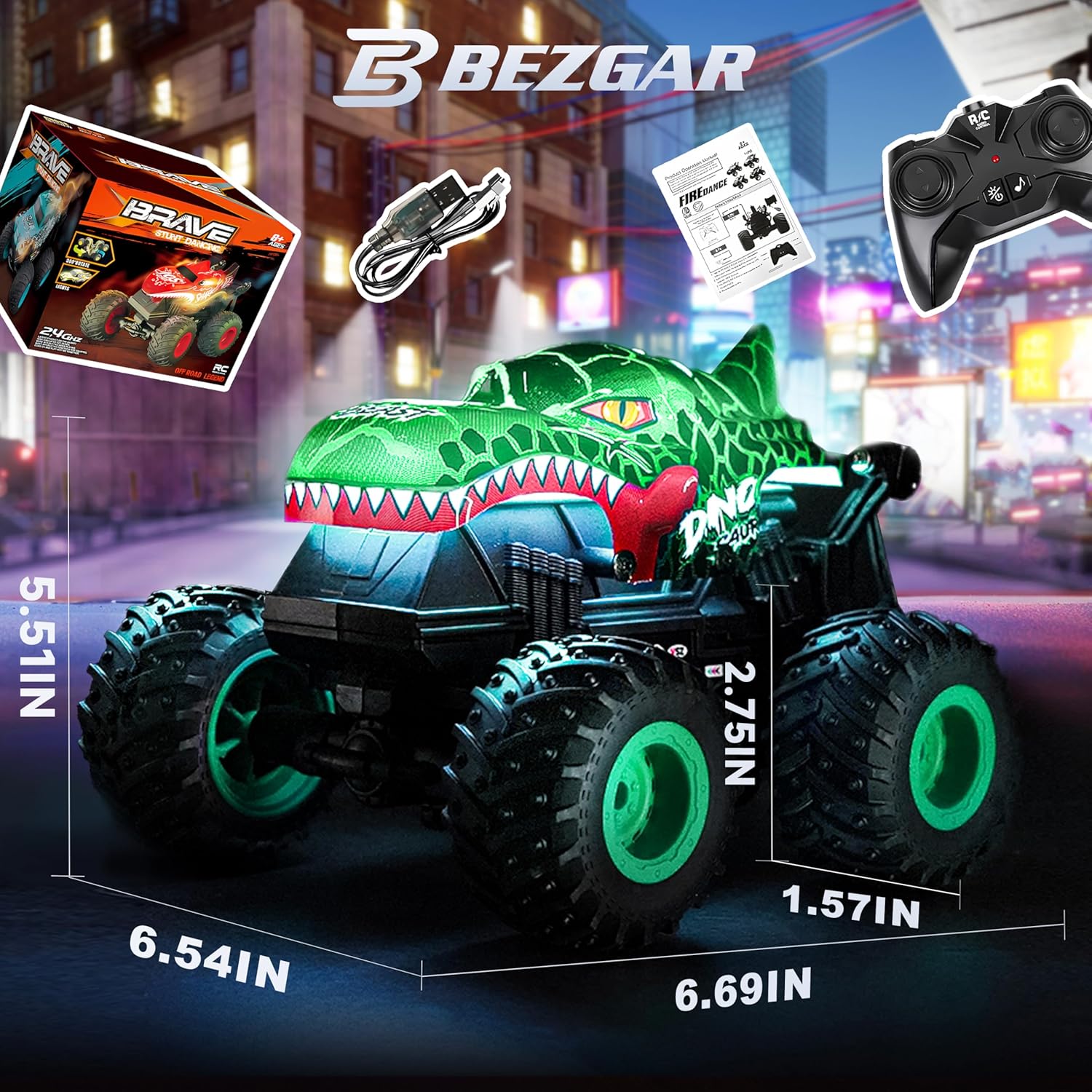 Detalle 2 de BEZGAR Remote Control Monster Truck 1:20