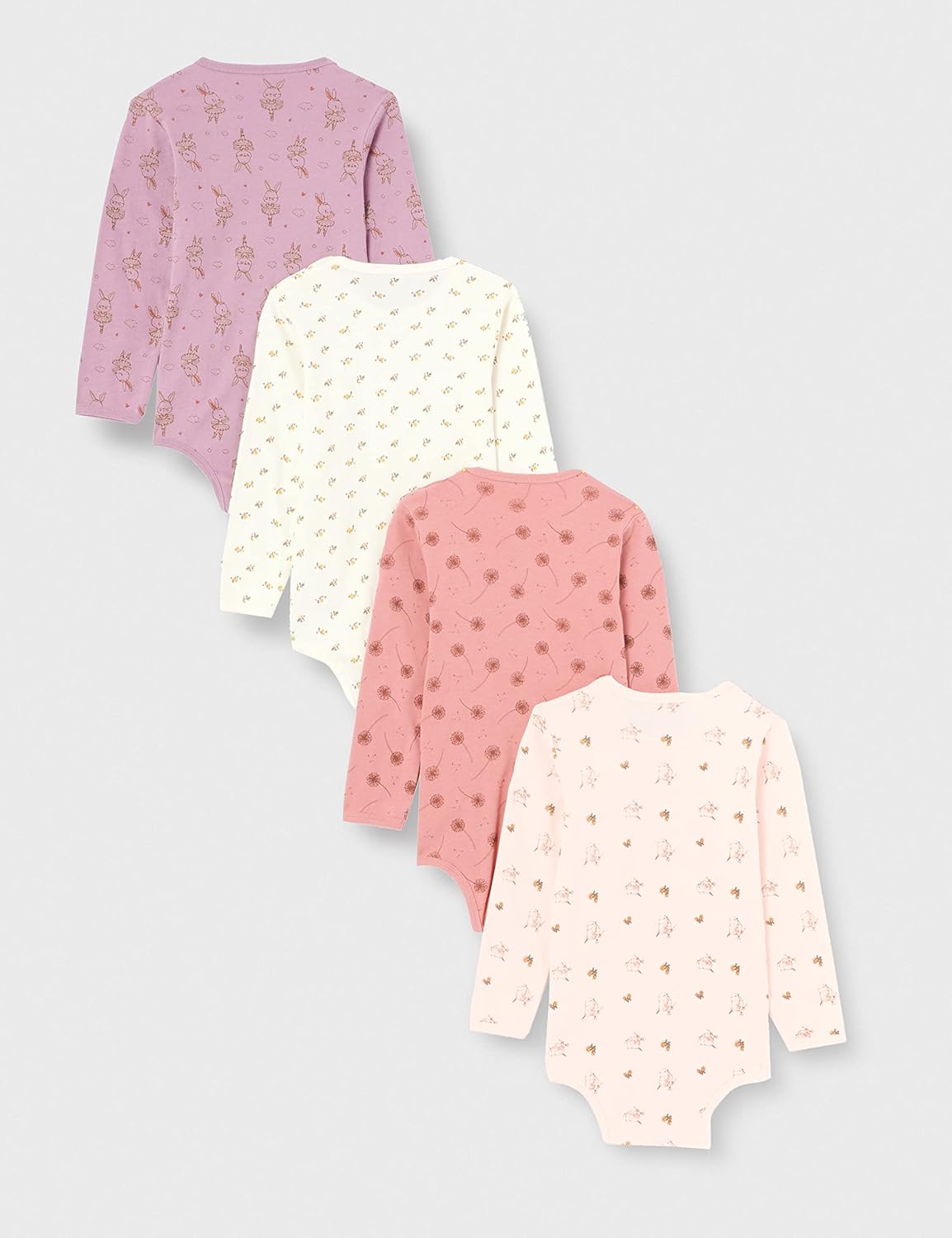 Thumbnail 2 de PIPPI Unisex Baby Body Ls Ao-printed 4er Pack