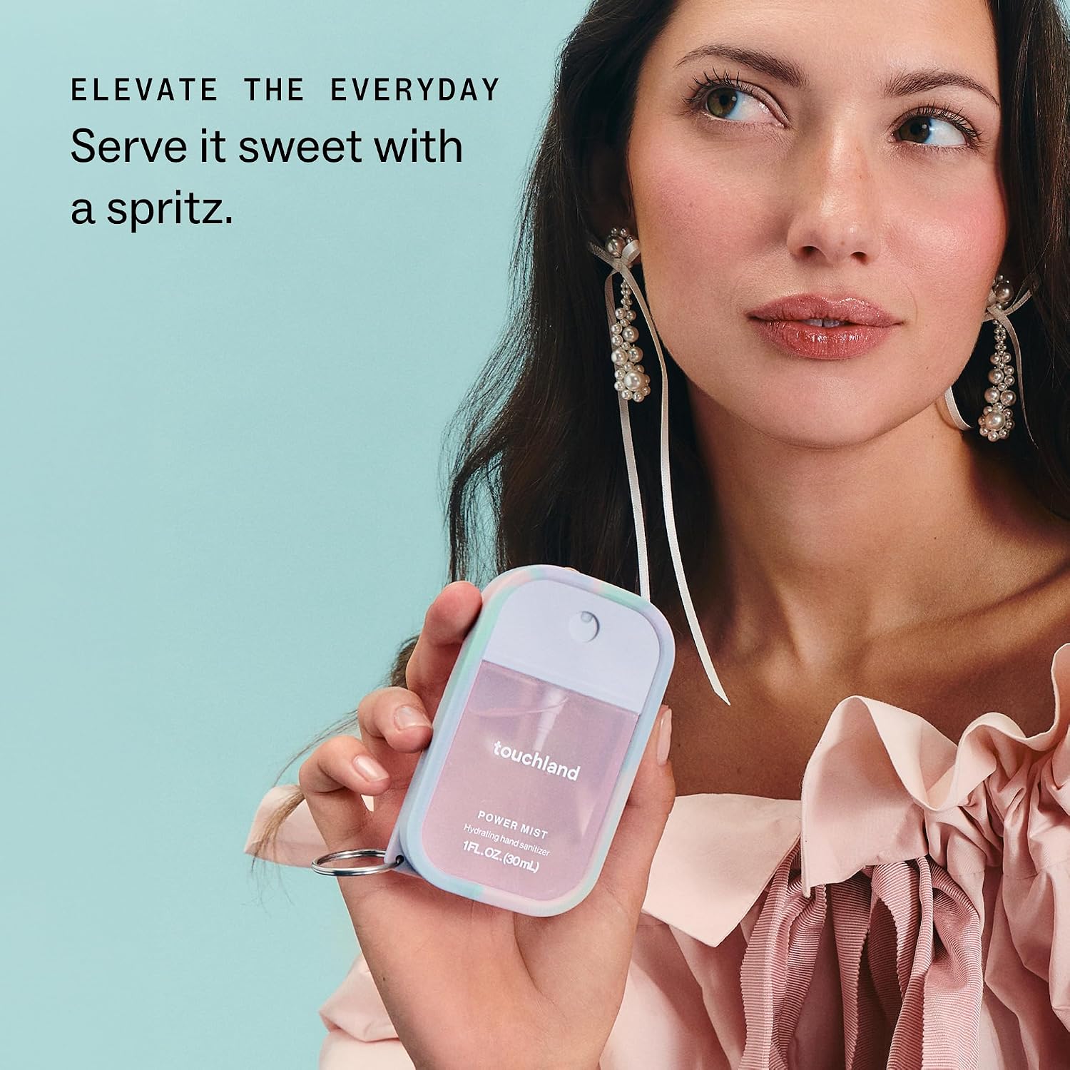 Detalle 1 de Touchland Cotton Candy Hand Sanitizer Mist & Matching Case Set, Travel Size