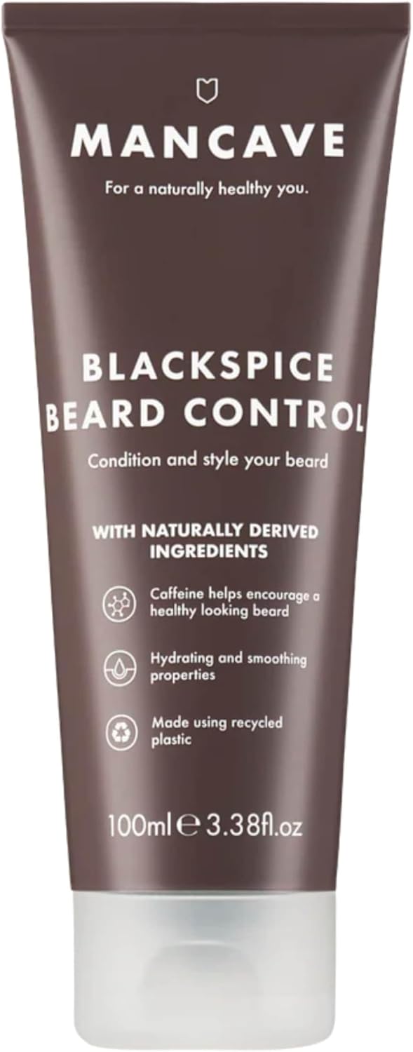 Detalle de ManCave Blackspice Balsamo Barba 100 ml – Tenuta forte, nutriente e vegano