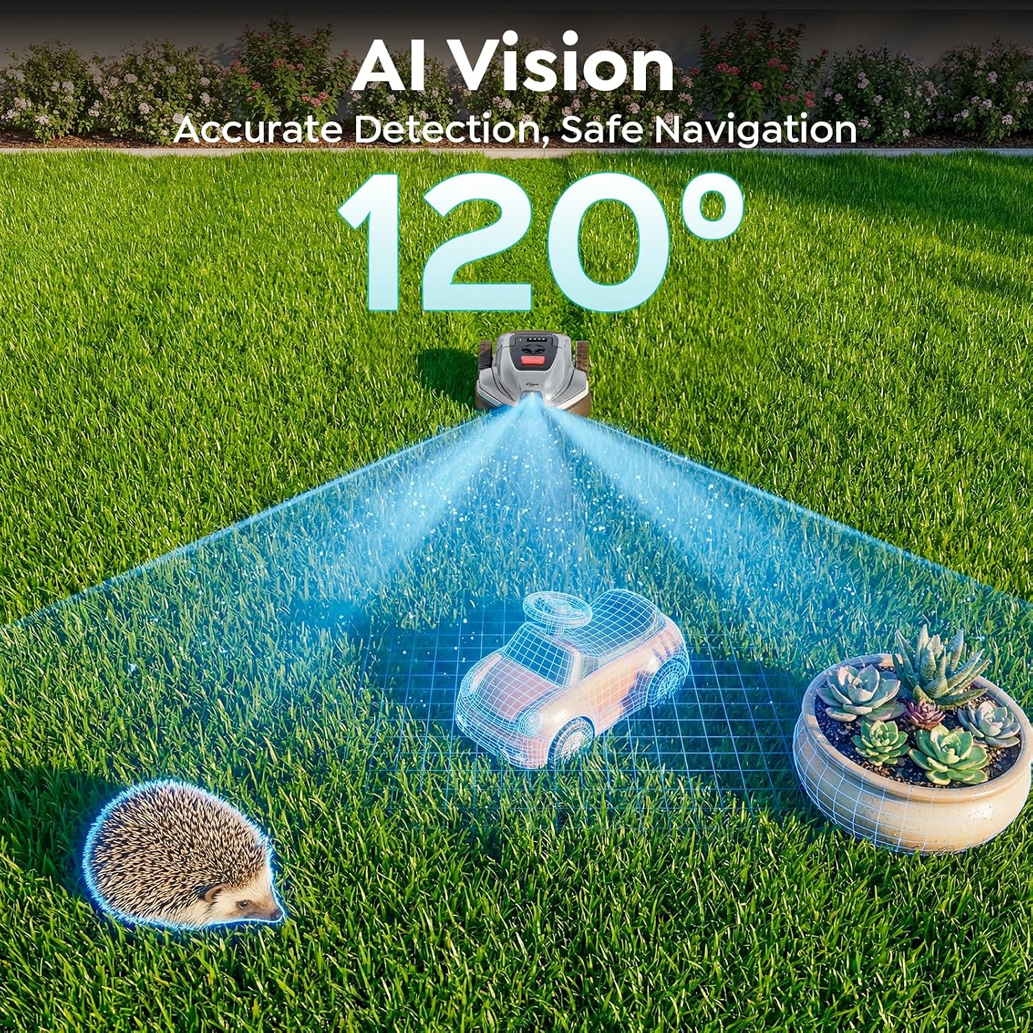 Detalle de YARDCARE V3 Robot Lawn Mower with Vision Navigation