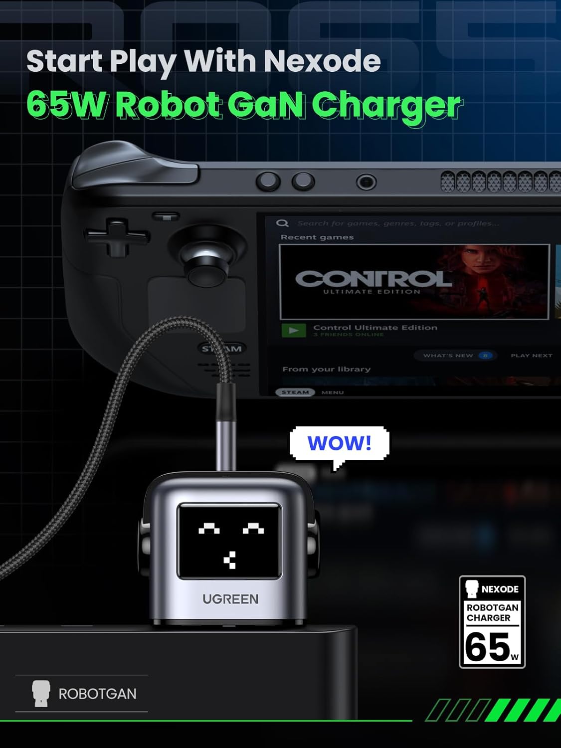 Thumbnail 1 de UGREEN Uno Charger 65W USB‑C Nexode 3‑Port GaN Charger 🔌