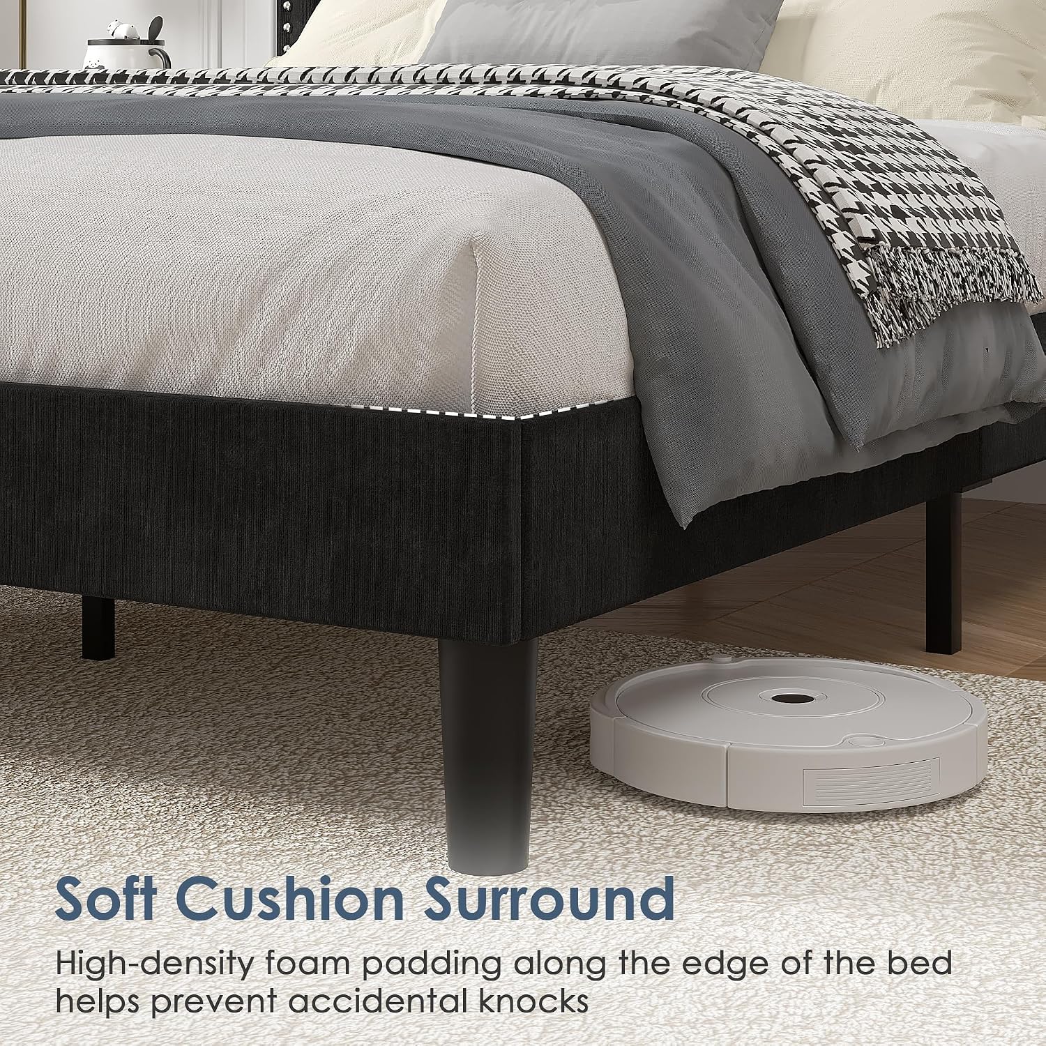 Detalle de VECELO Twin Platform Bed Frame