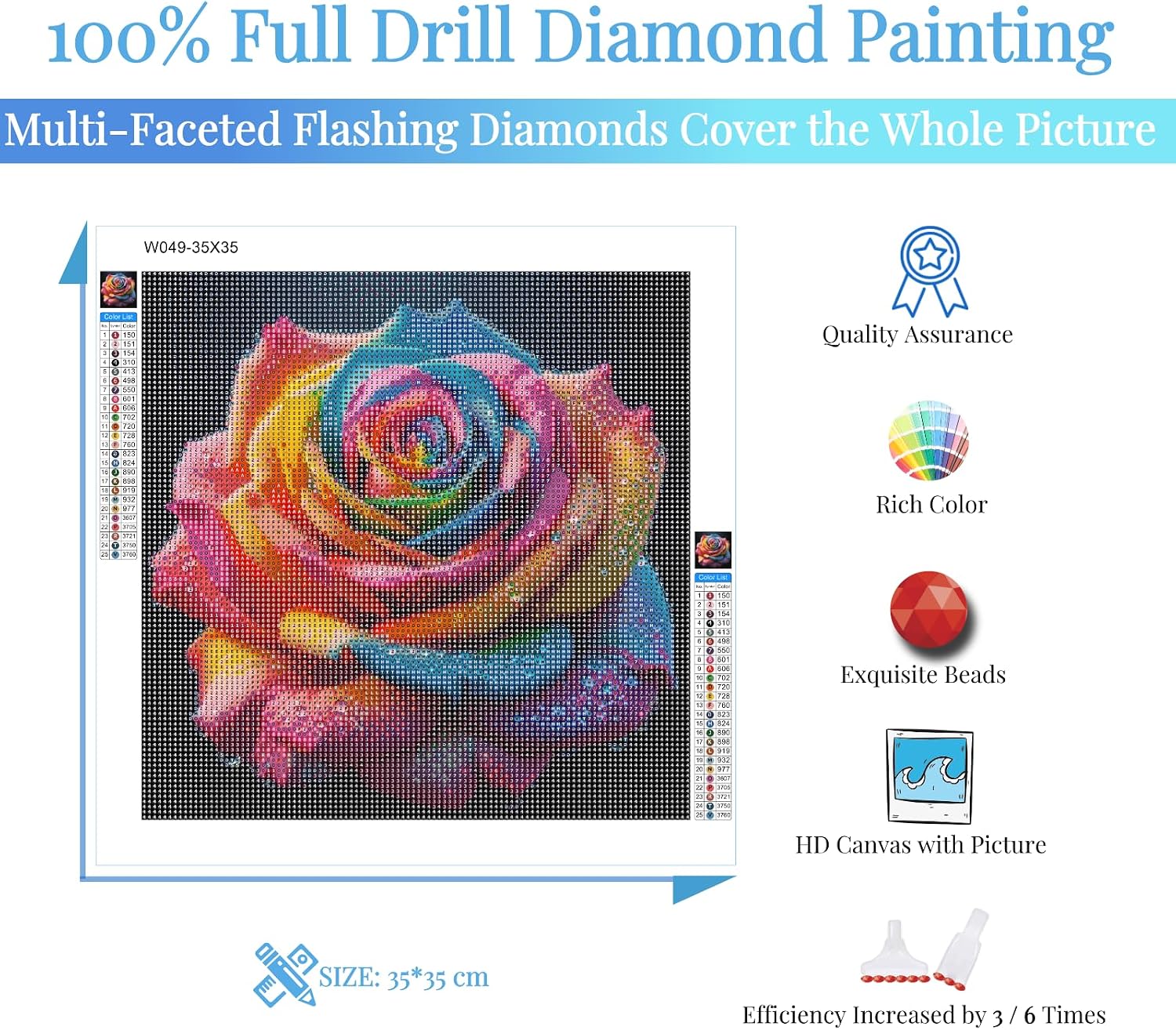 Thumbnail 4 de DOUKOYEE Diamond Painting 35x35 cm 🎨