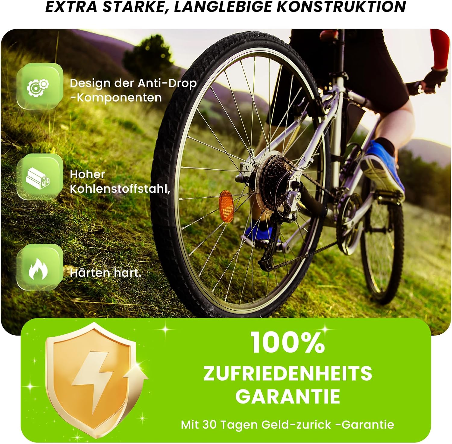 Thumbnail 5 de Fengzio Kit Attrezzi Bici 2 in 1: chiave per cassetta e ruota libera + frusta catena per rimozione/attacco