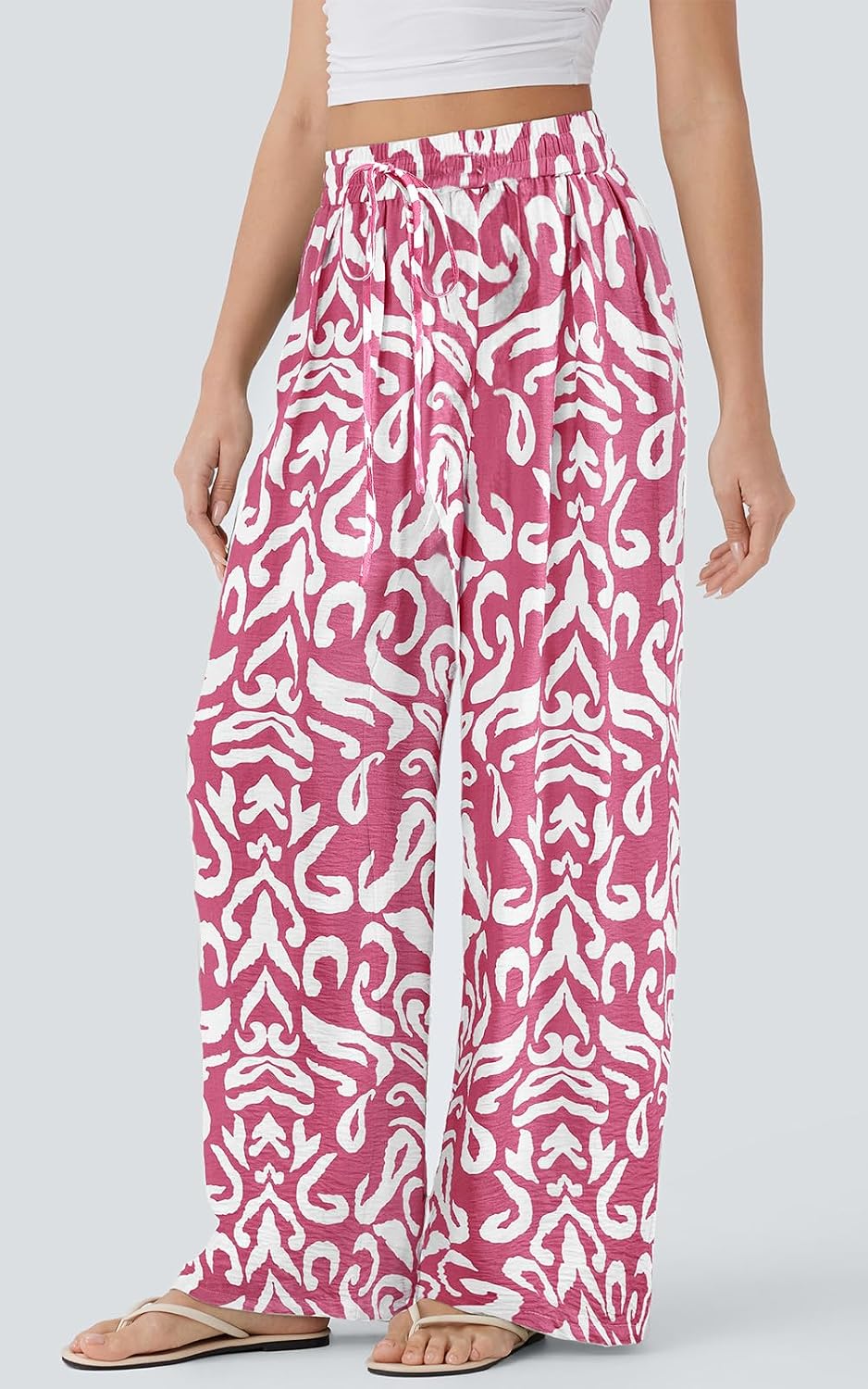 Thumbnail 4 de PRETTYGARDEN Floral Palazzo Pants with Elastic Waist – Light & Breeze Loungewear