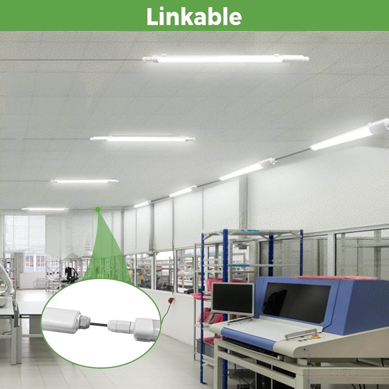 Detalle 1 de zemty 3FT LED Batten Lights 24W
