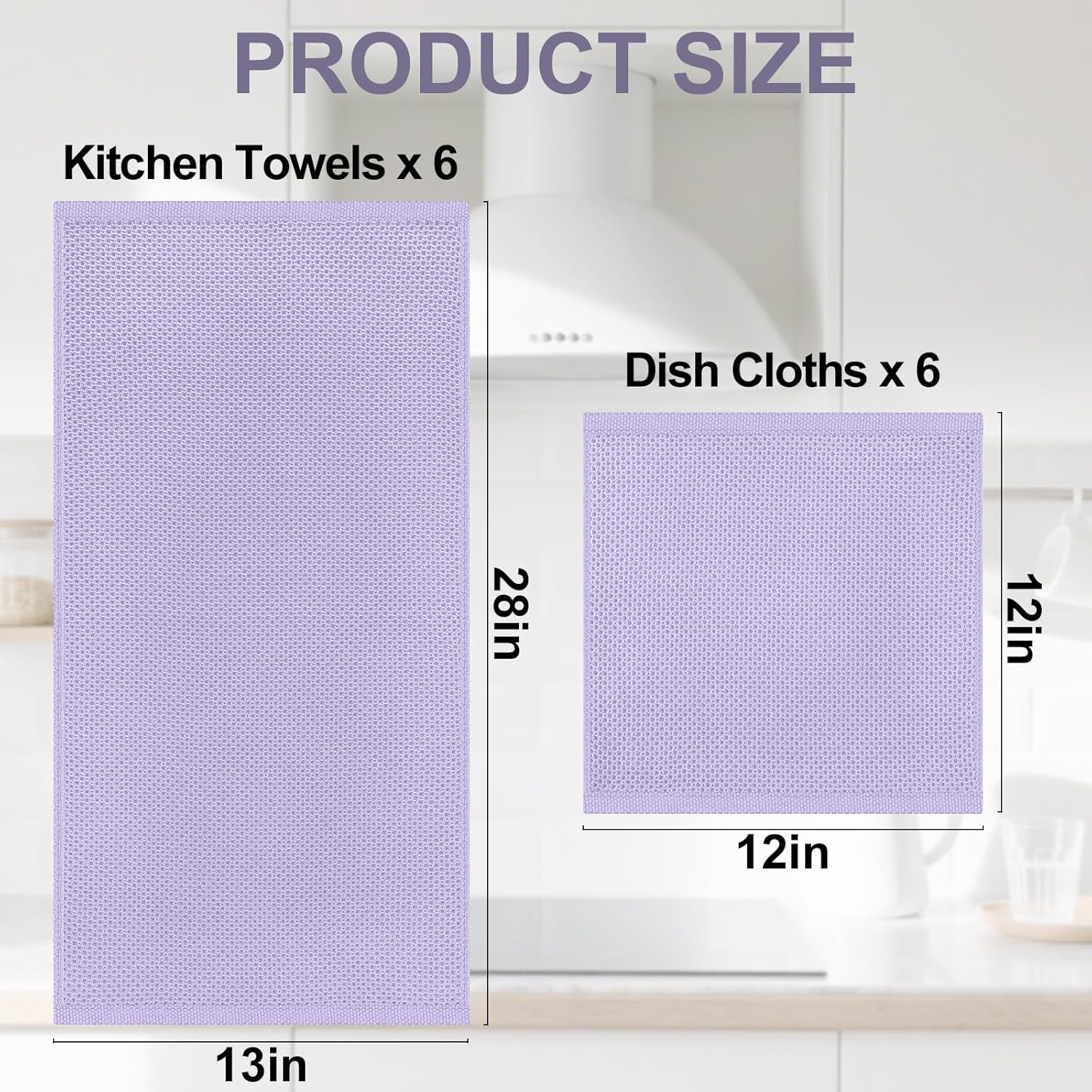 Thumbnail 3 de Homaxy 12-Pack Cotton Kitchen Towels Set