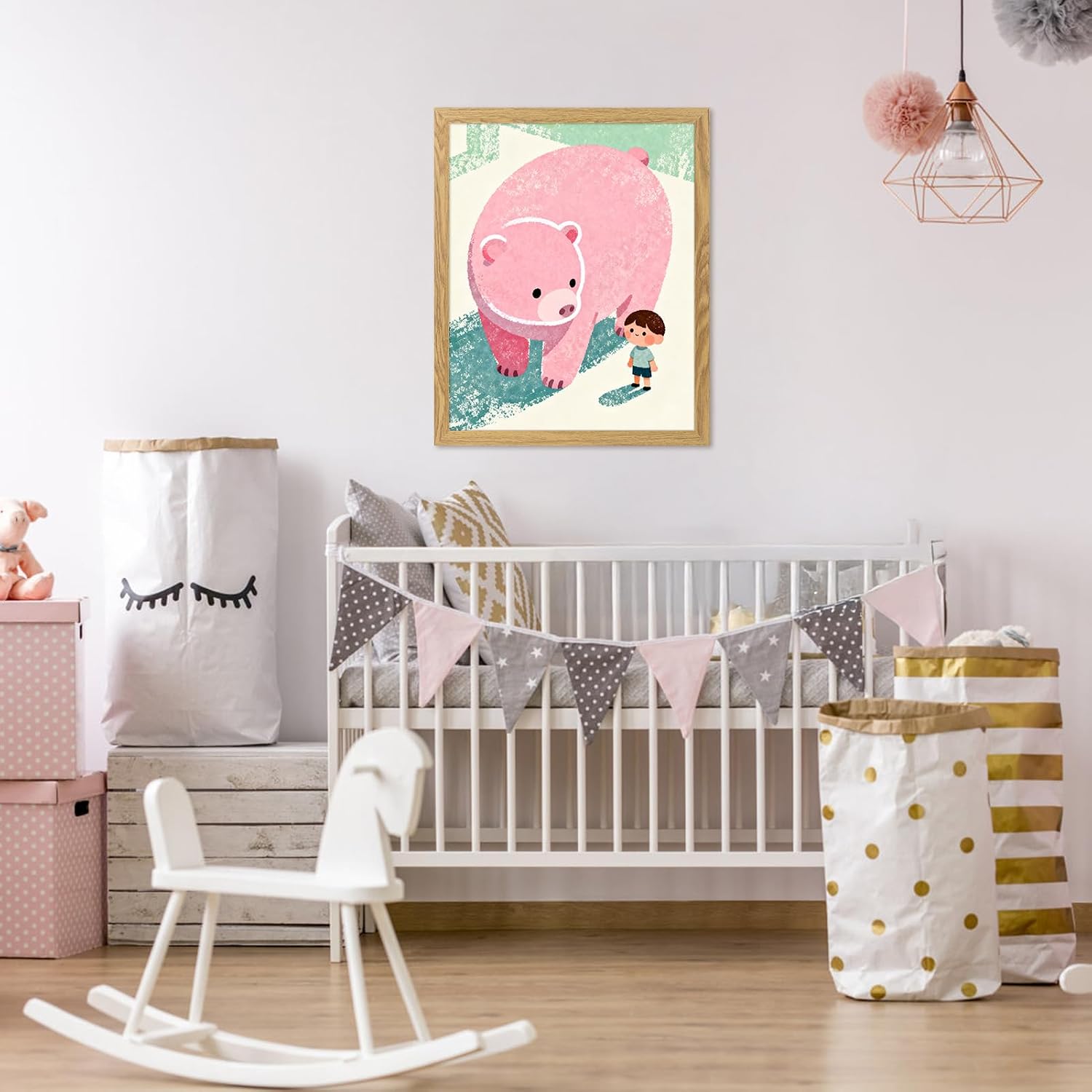 Detalle de Vasemouh Bilderrahmen 40x50 cm – MDF Holzoptik mit PET-Scheibe