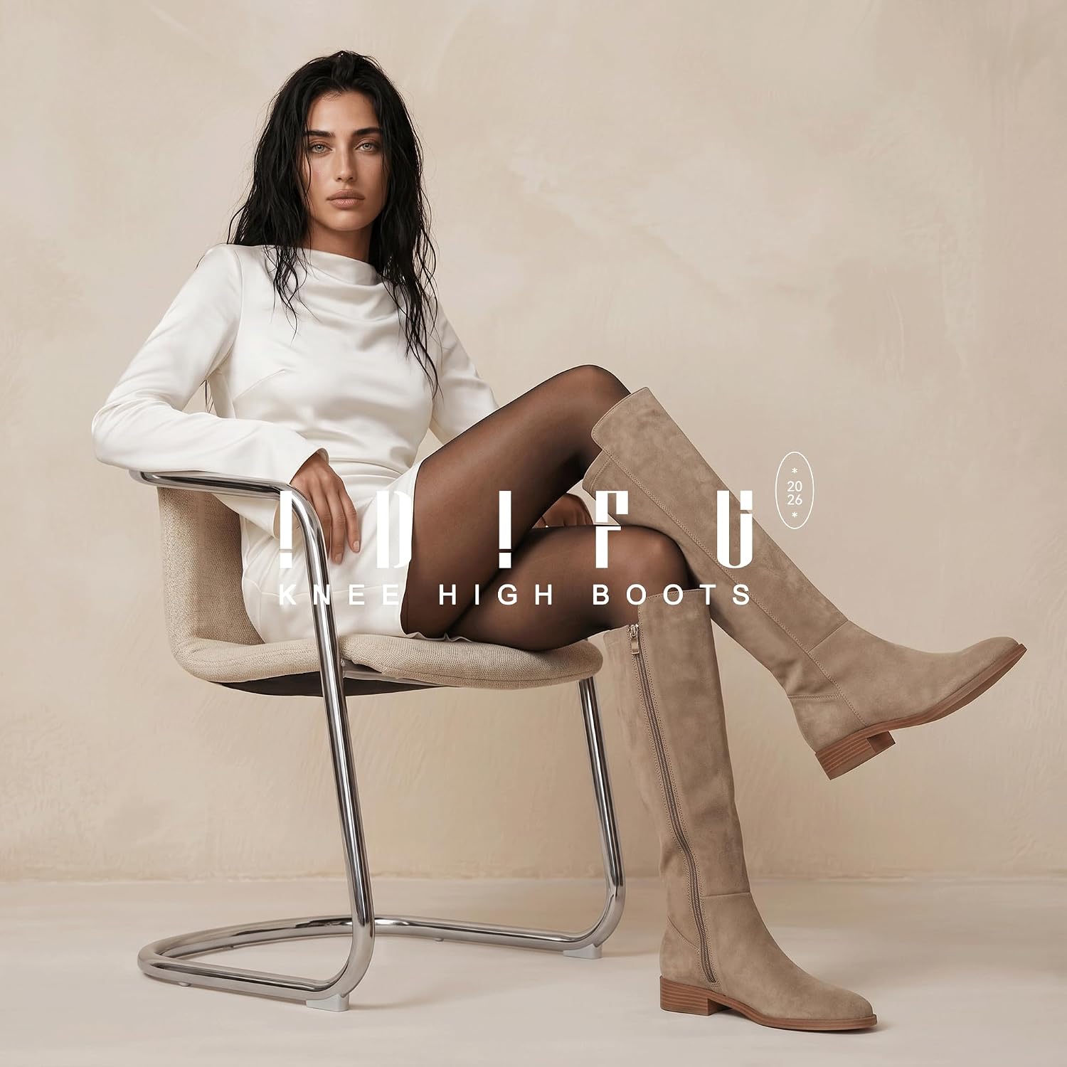 Detalle de IDIFU Knee-High Boots, 1.18-Inch Heel