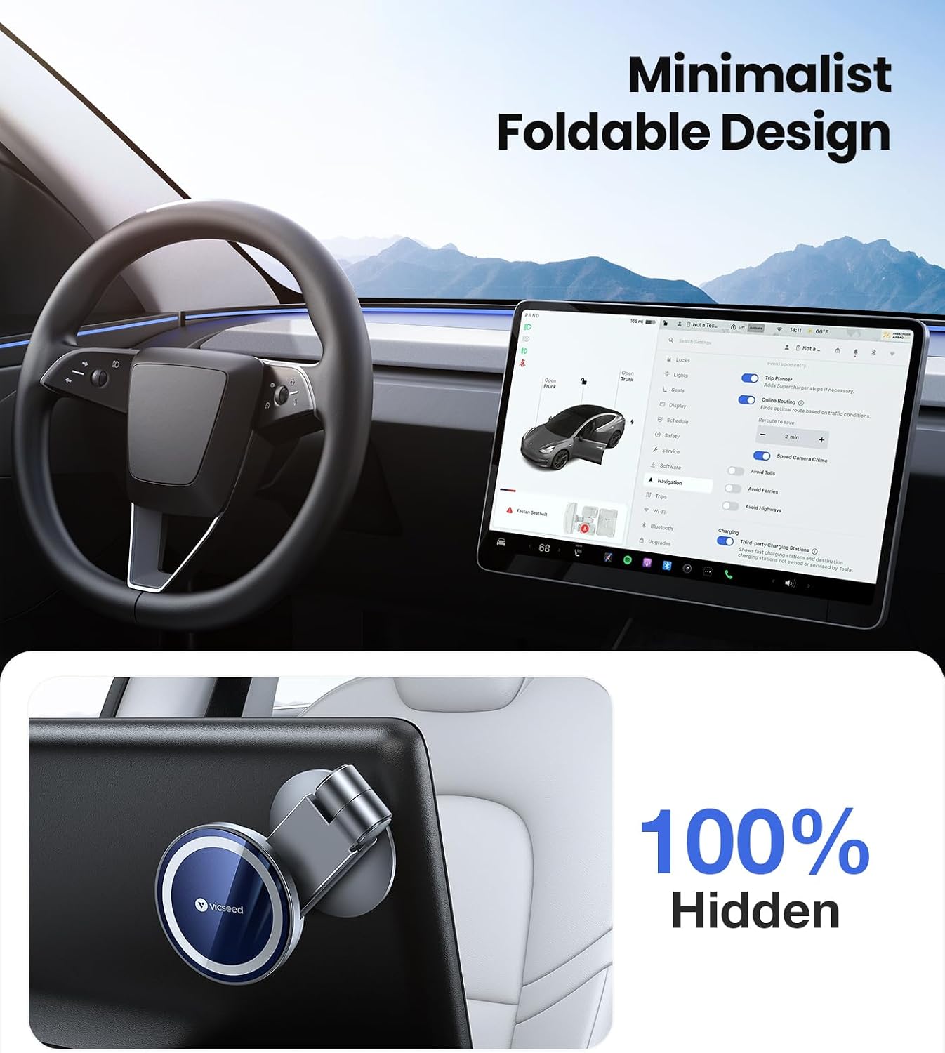 Detalle 2 de VICSEED Tesla Phone Mount for Model 3/Y