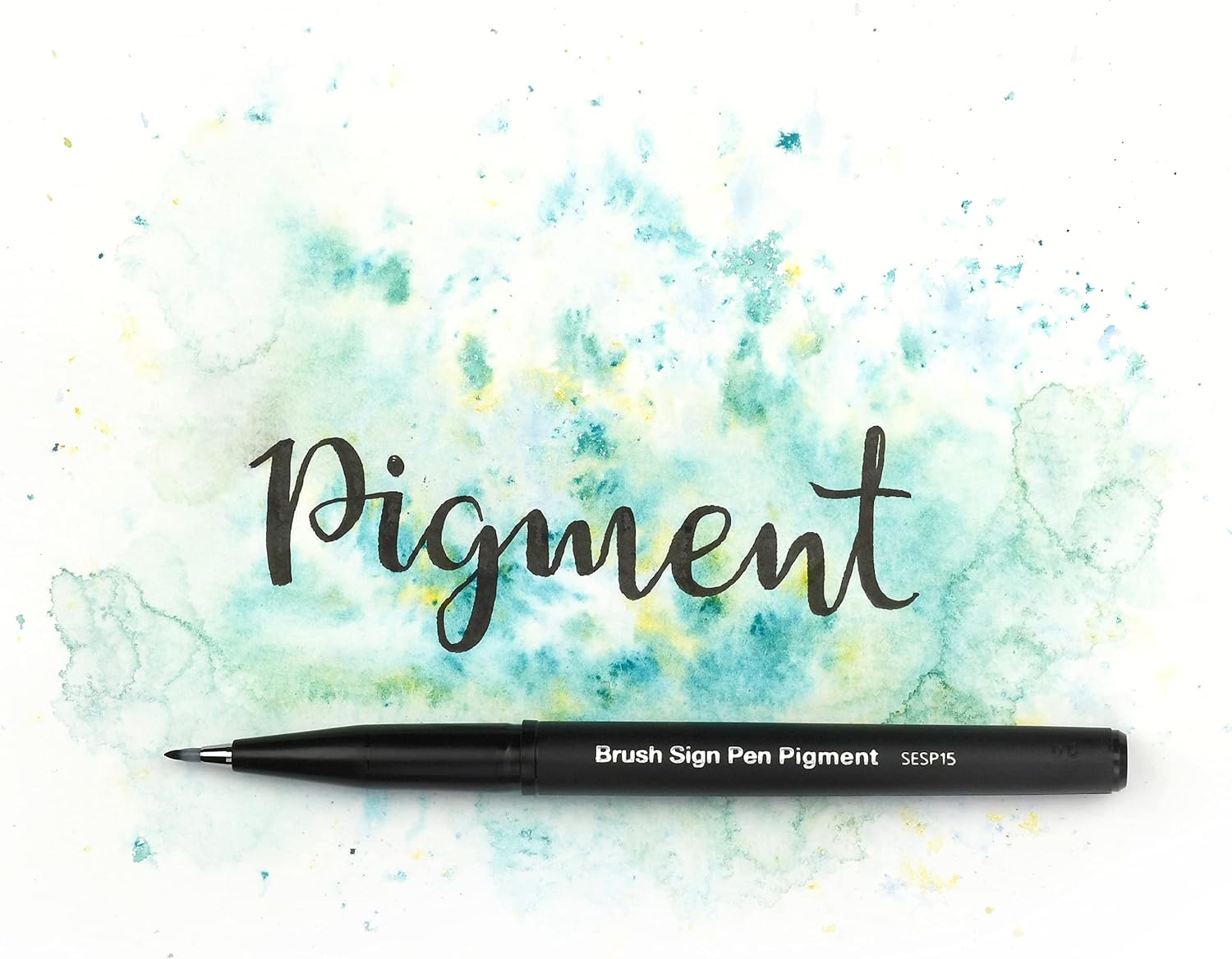 Detalle de Pentel Brush Sign Pen Pigment Black Ink Edition (Set mit 3 Strichstärken) – Kalligrafiestift mit flexibler Pinselspitze