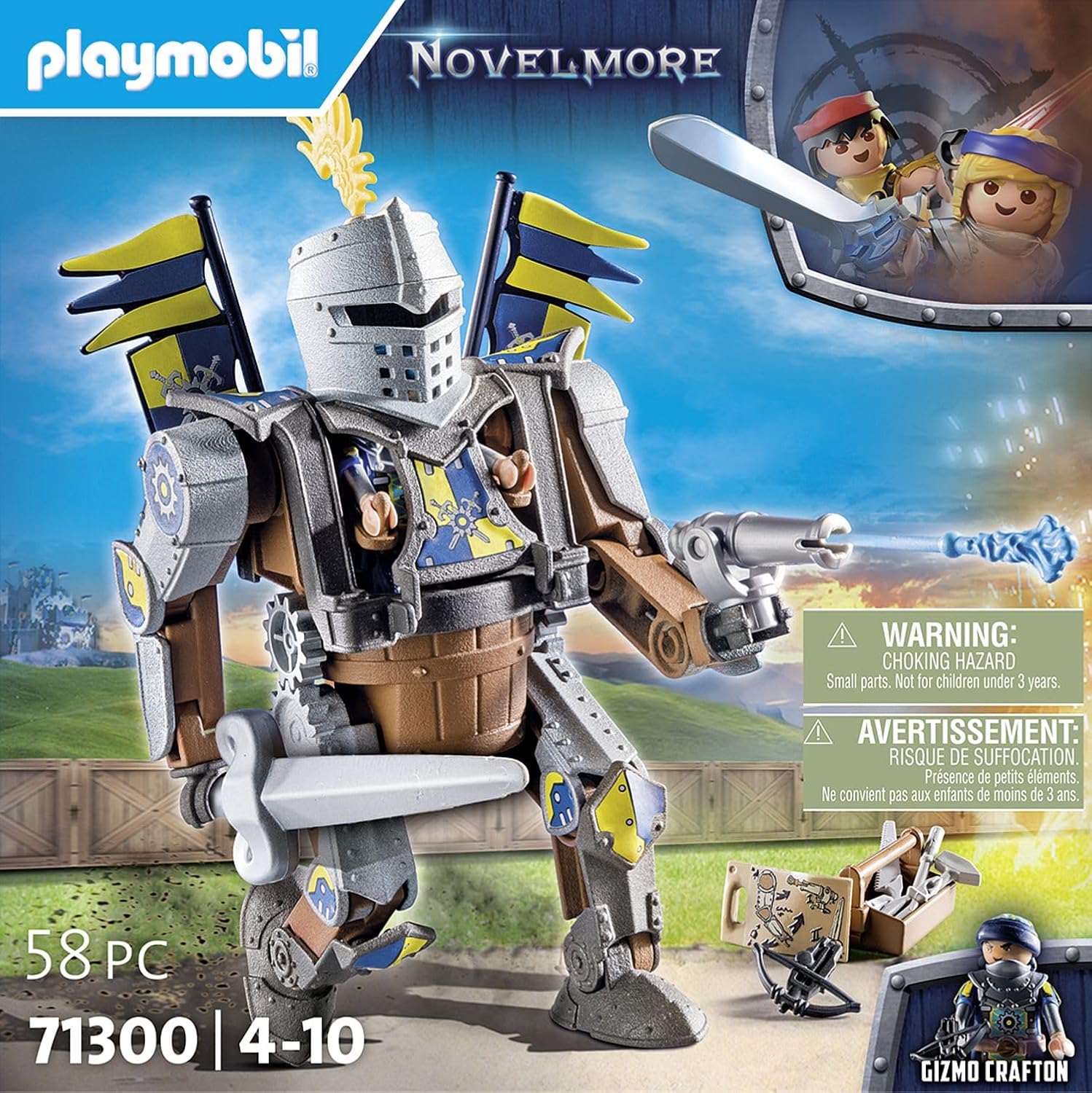 Detalle 2 de PLAYMOBIL 71300 Ritter Gizmo Crafton 58 Teile
