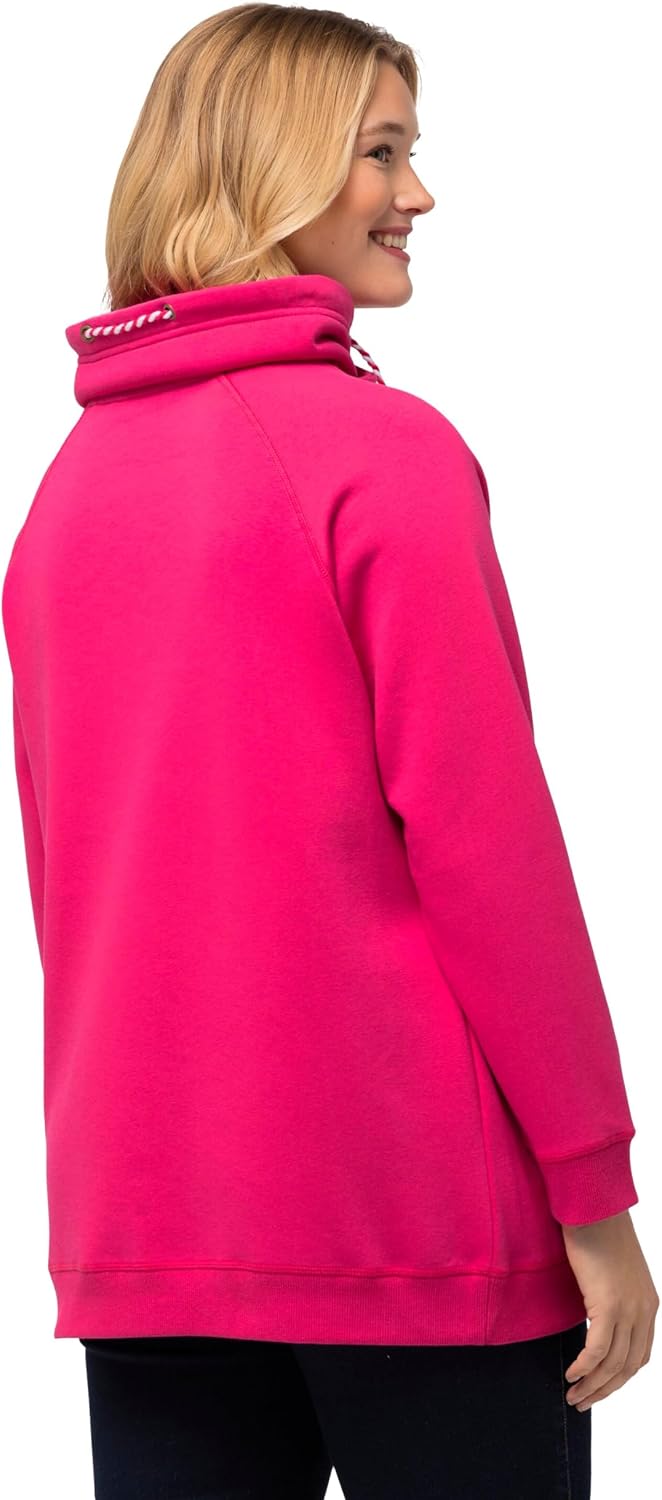 Detalle 2 de Ulla Popken Sweatshirt femme à col avec cordon et manches longues