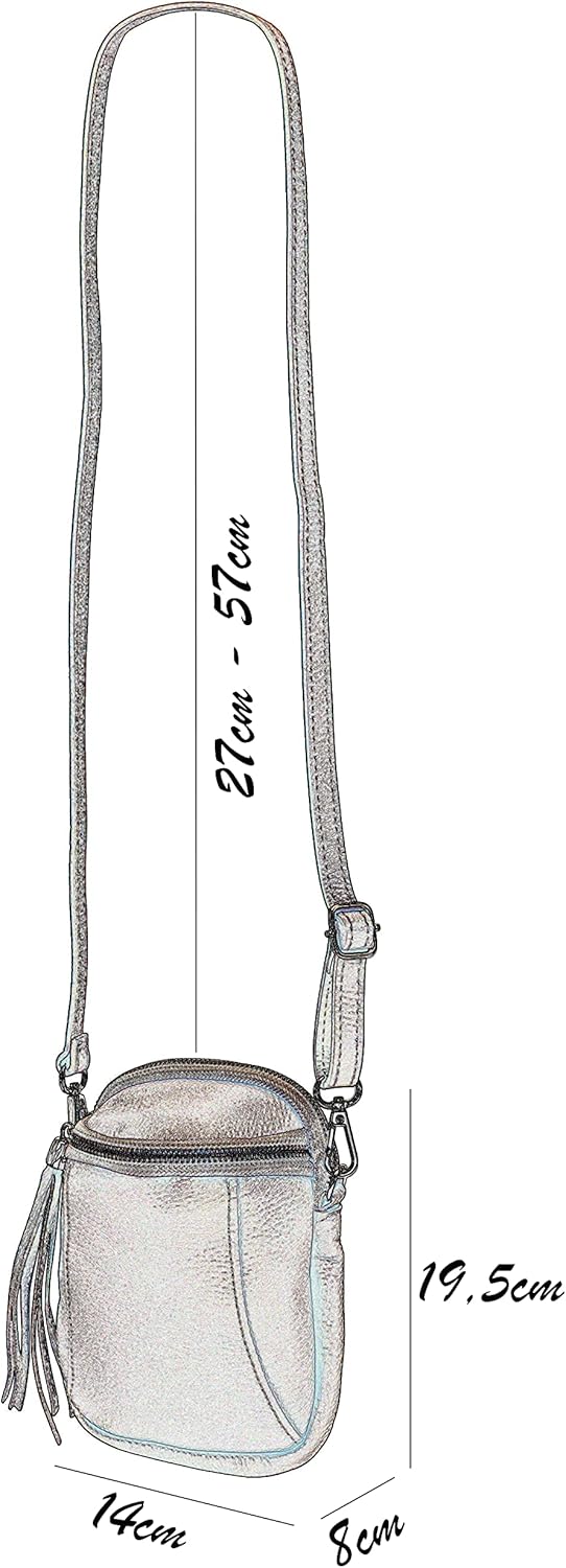 Thumbnail 2 de SH Leder Emma G328 — Sac à bandoulière multifonction en cuir véritable pour femme