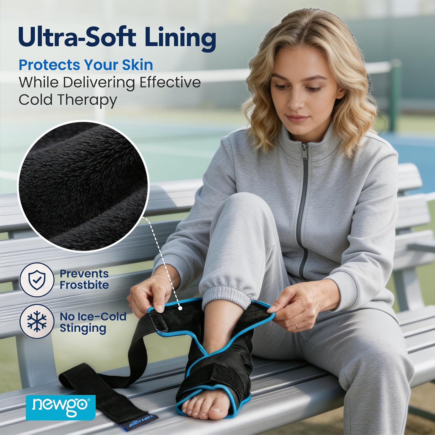 Thumbnail 1 de NEWGO Foot Ice Pack Wrap, Adjustable Full-Coverage Gel Cold Compress