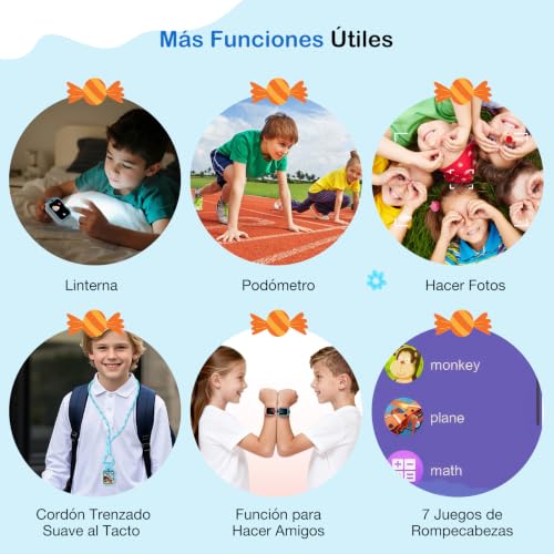 Detalle de Baolubao Reloj Inteligente Niño 4G: videollamadas, GPS y seguridad en la muñeca