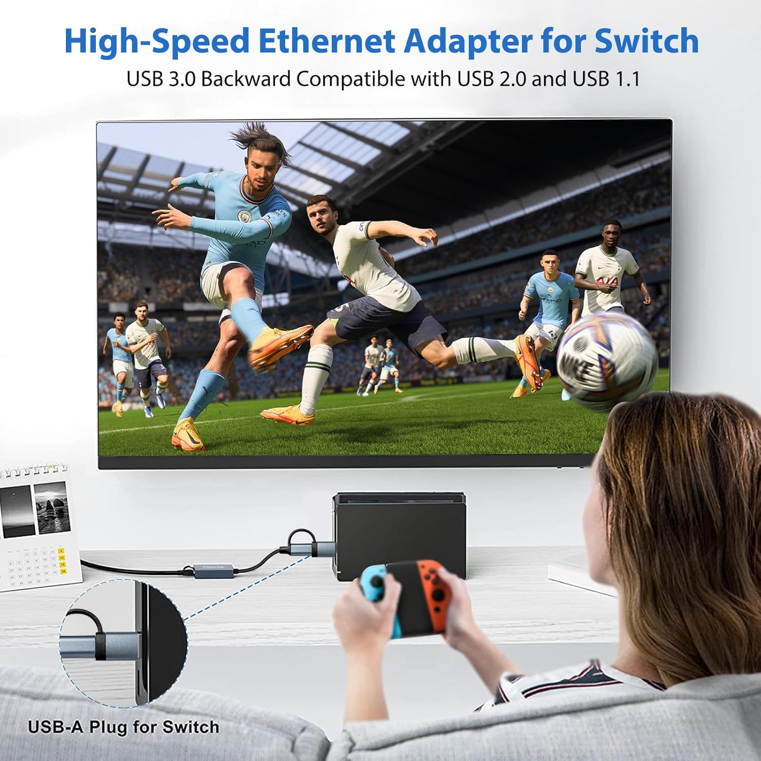 Thumbnail 4 de USB C auf Ethernet Adapter 1000 Mbps