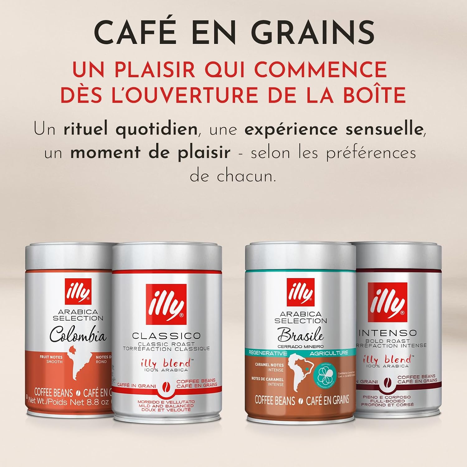 Detalle de illy Café en Grains CLASSICO – 250 g