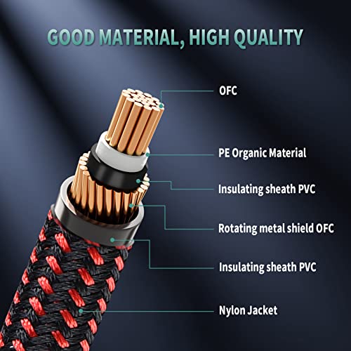 Thumbnail 1 de Cavo per Chitarra OTraki 2 m – Doppia schermatura, giacca in nylon tweed, connettori 1/4" TS (6,35 mm) mono, 2 pezzi