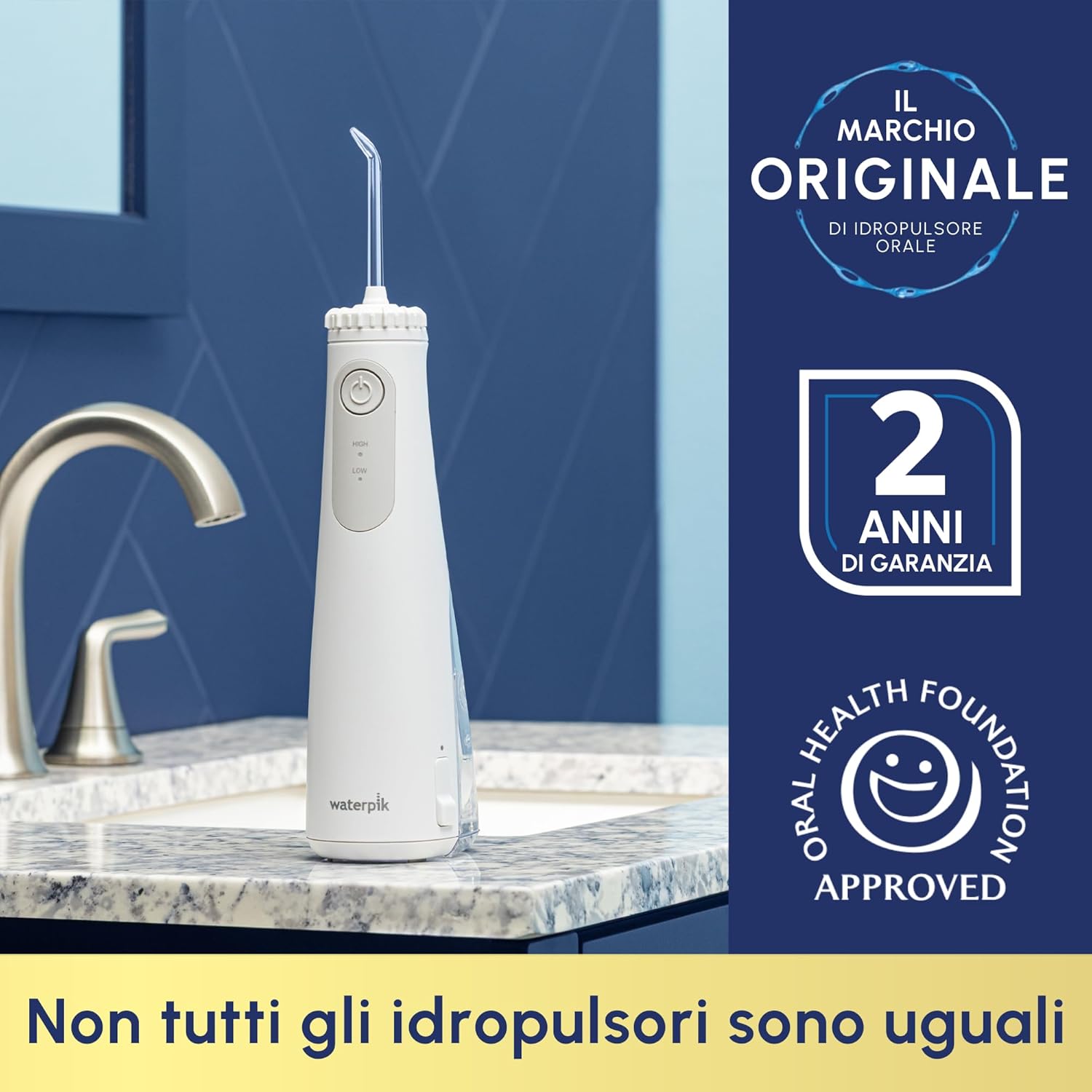 Thumbnail 5 de Waterpik Cordless Pearl idropulsore dentale ricaricabile: portatile e impermeabile, per rimuovere placca e residui