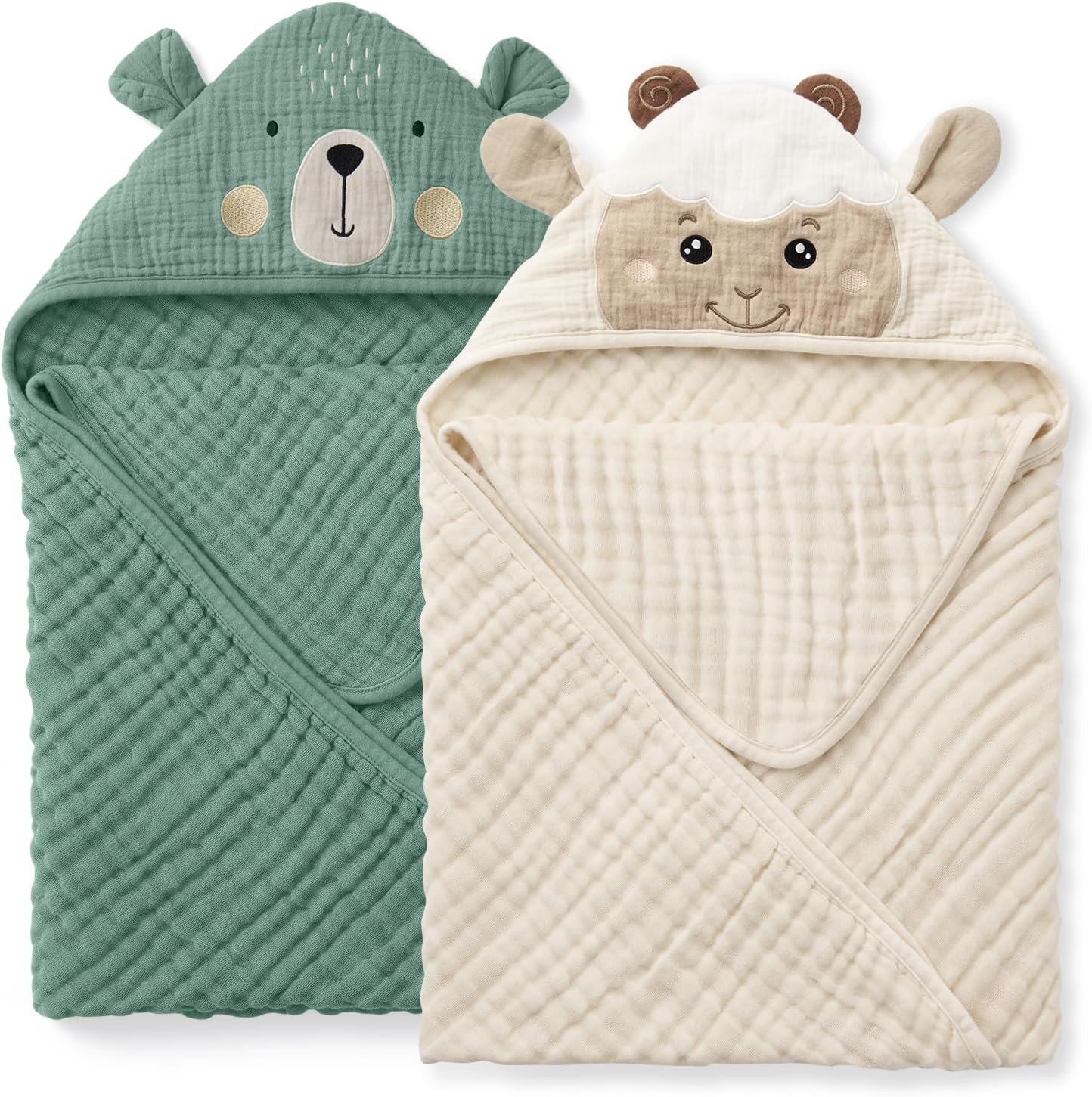 Detalle de Blissful Diary Muslin Baby Hooded Towel 32