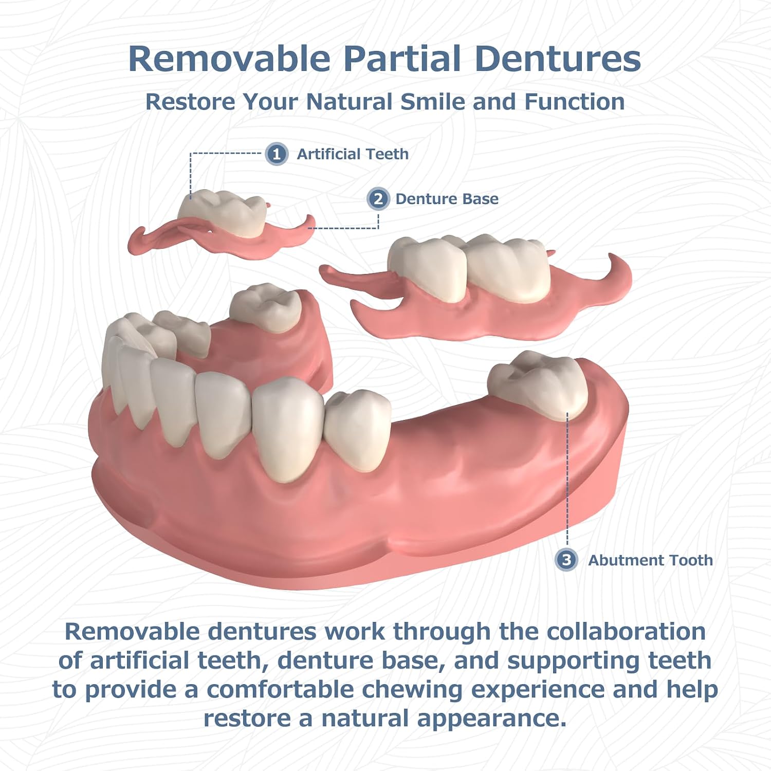 Detalle 1 de Iviiccov Custom 1-Tooth Partial Denture, Removable Flipper with Storage Case