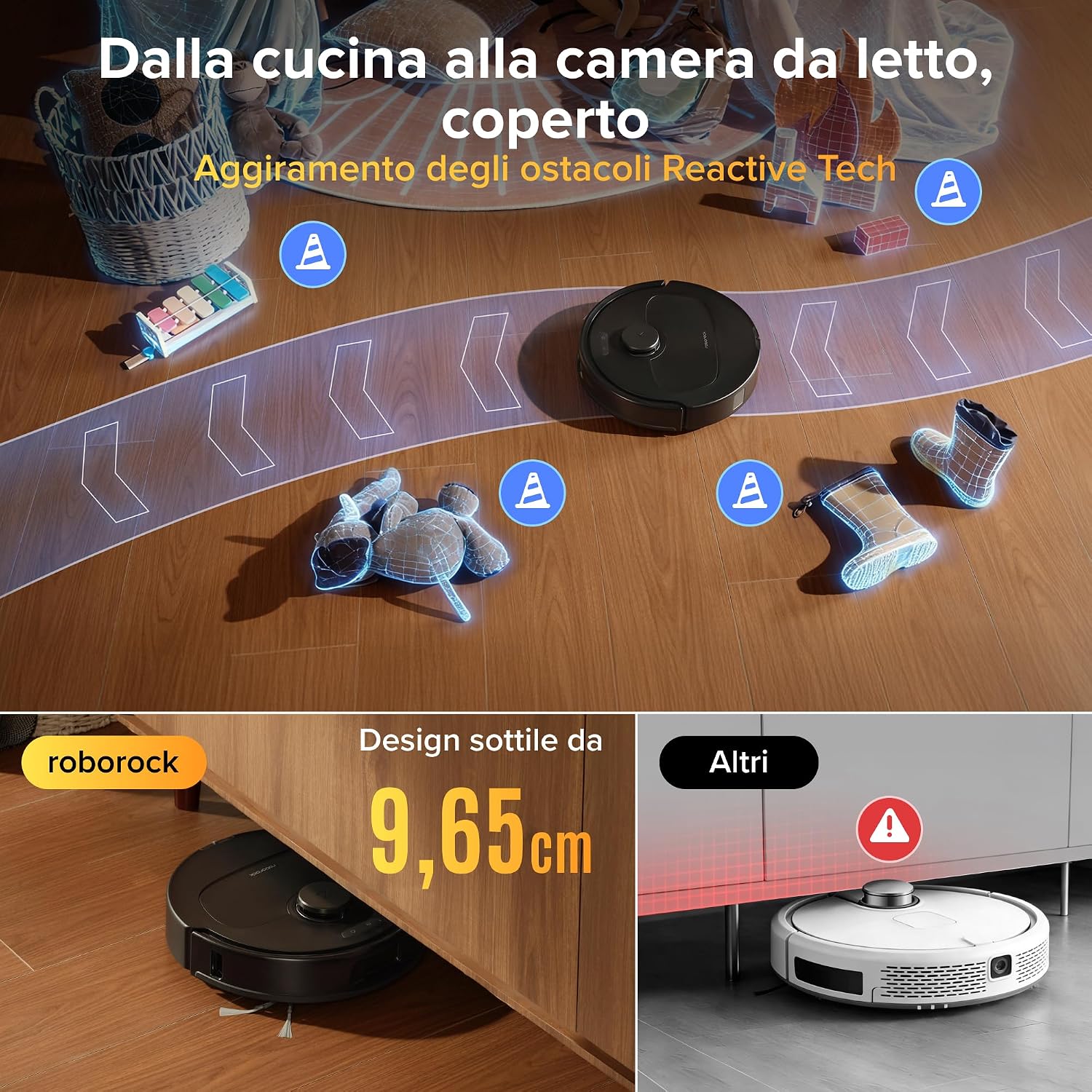 Thumbnail 6 de roborock Qrevo S Pro: Robot Aspirapolvere Lavapavimenti con Lavaggio Panno 75°C