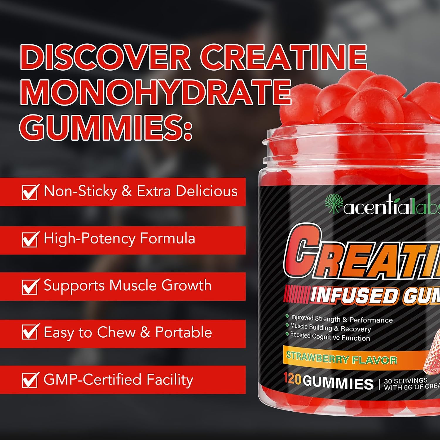 Detalle 2 de 120 Creatin Ultra Gummis 5000 mg