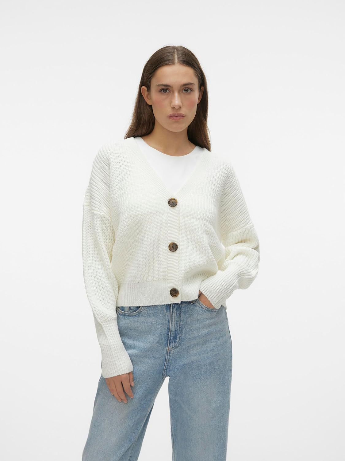 Thumbnail 1 de VERO MODA Damen-Strickjacke VMLEA mit V-Ausschnitt – 100% Polyacryl