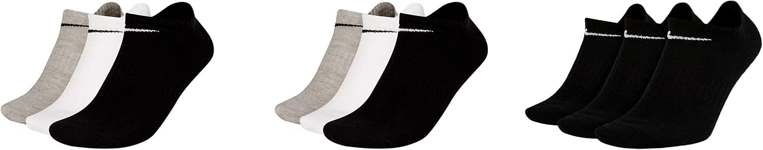 Detalle de Nike SX7673-964 U NK Everyday Cush NS 3PR Socks | Low Cut, Dri-FIT, Unisex