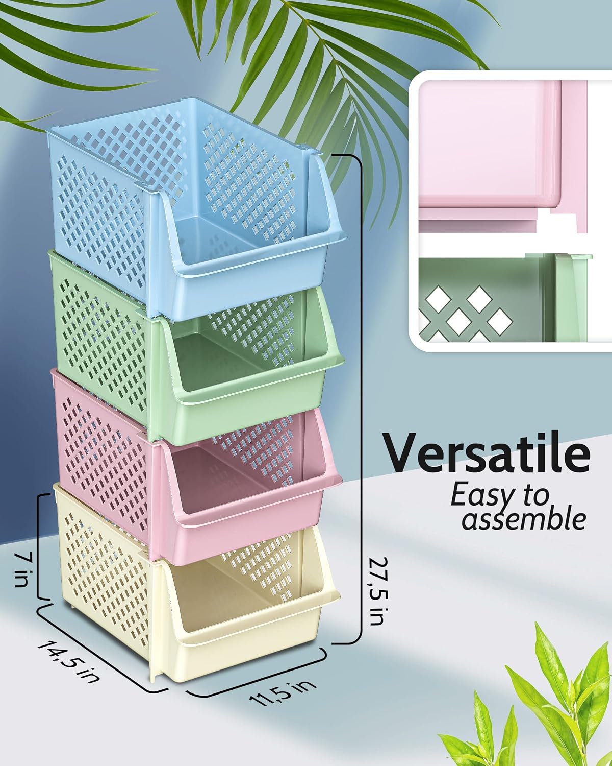 Detalle 2 de TidyFriend Stackable Storage Bins 4-Pack