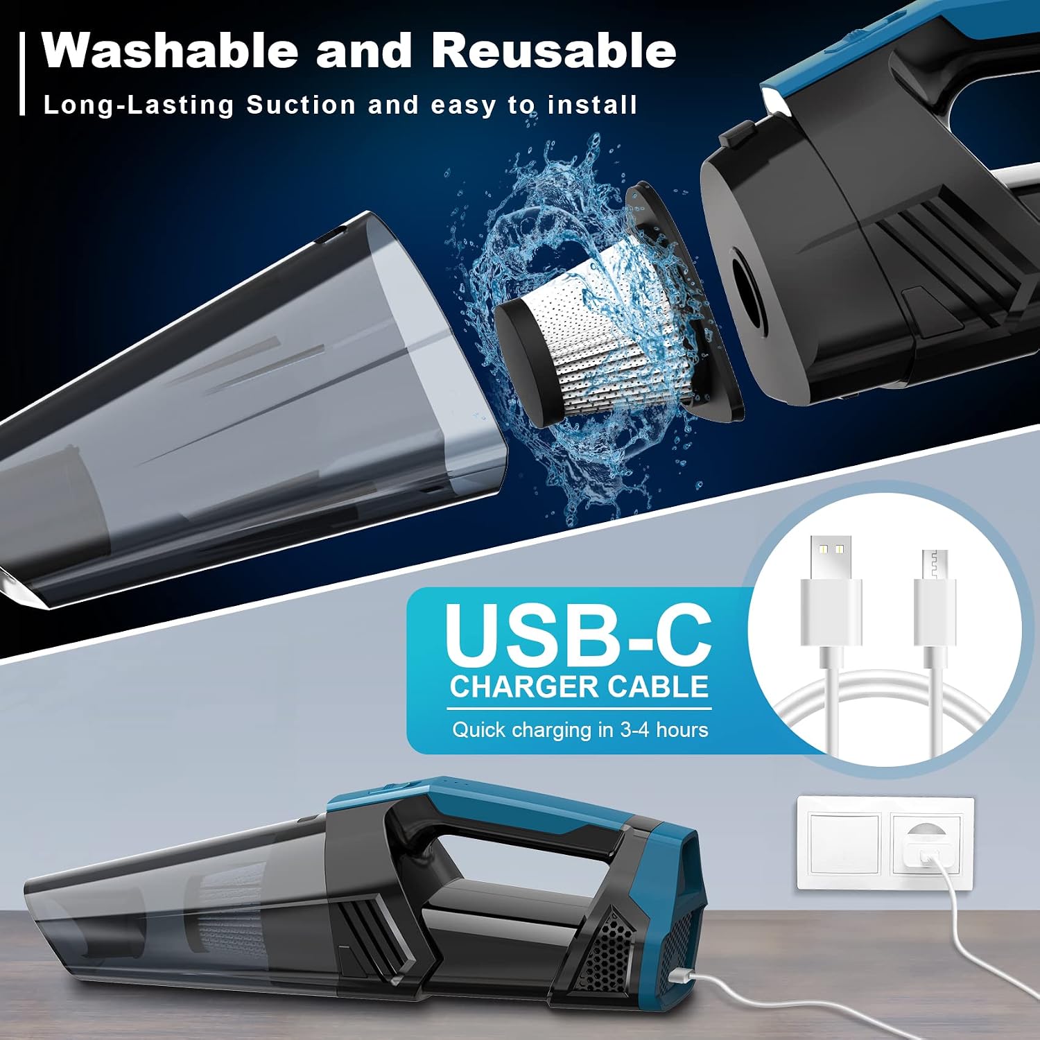 Detalle 2 de Blestan Handheld Vacuum with 9kPa Suction