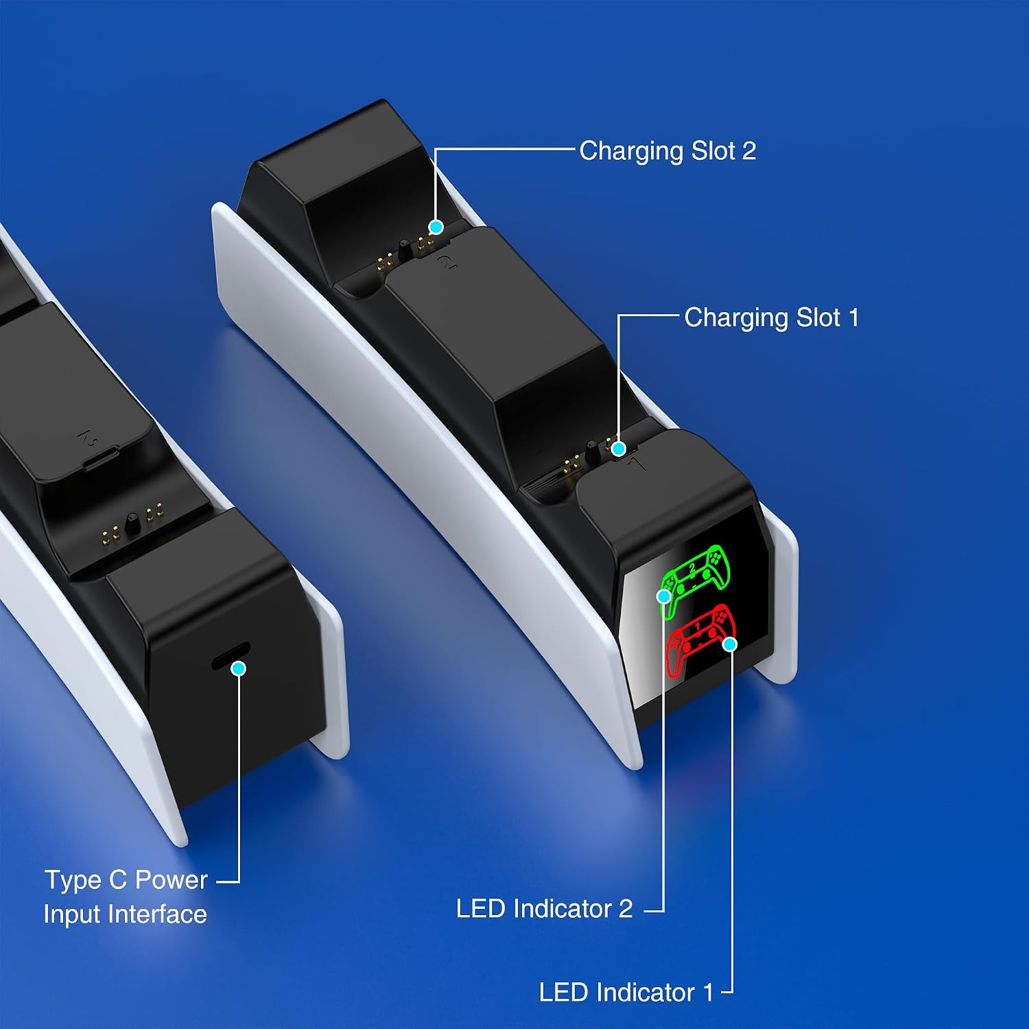 Thumbnail 6 de HASACOOL PS5 Controller Charger Station 2.5h