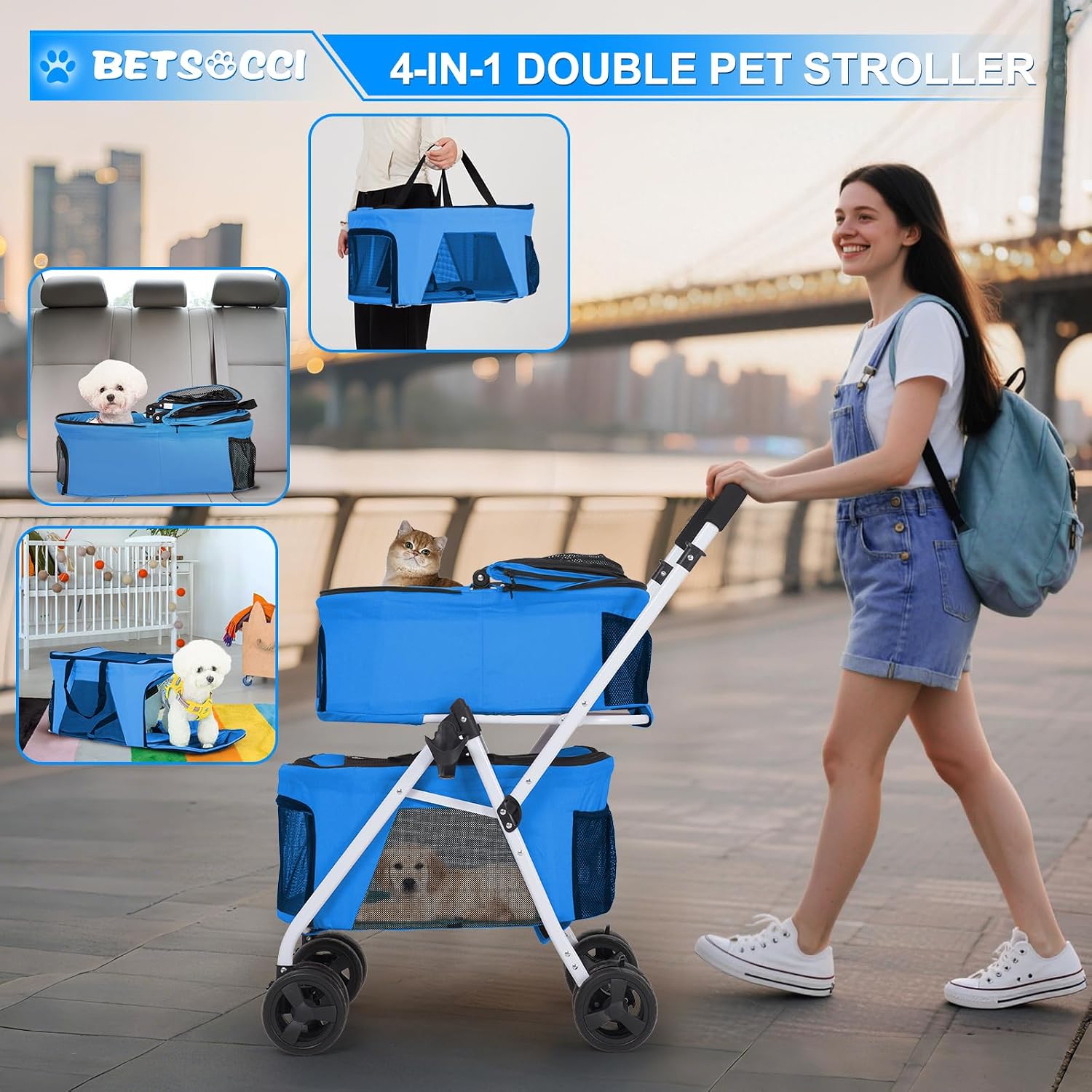 Detalle 2 de Pet Stroller 44 lb Capacity