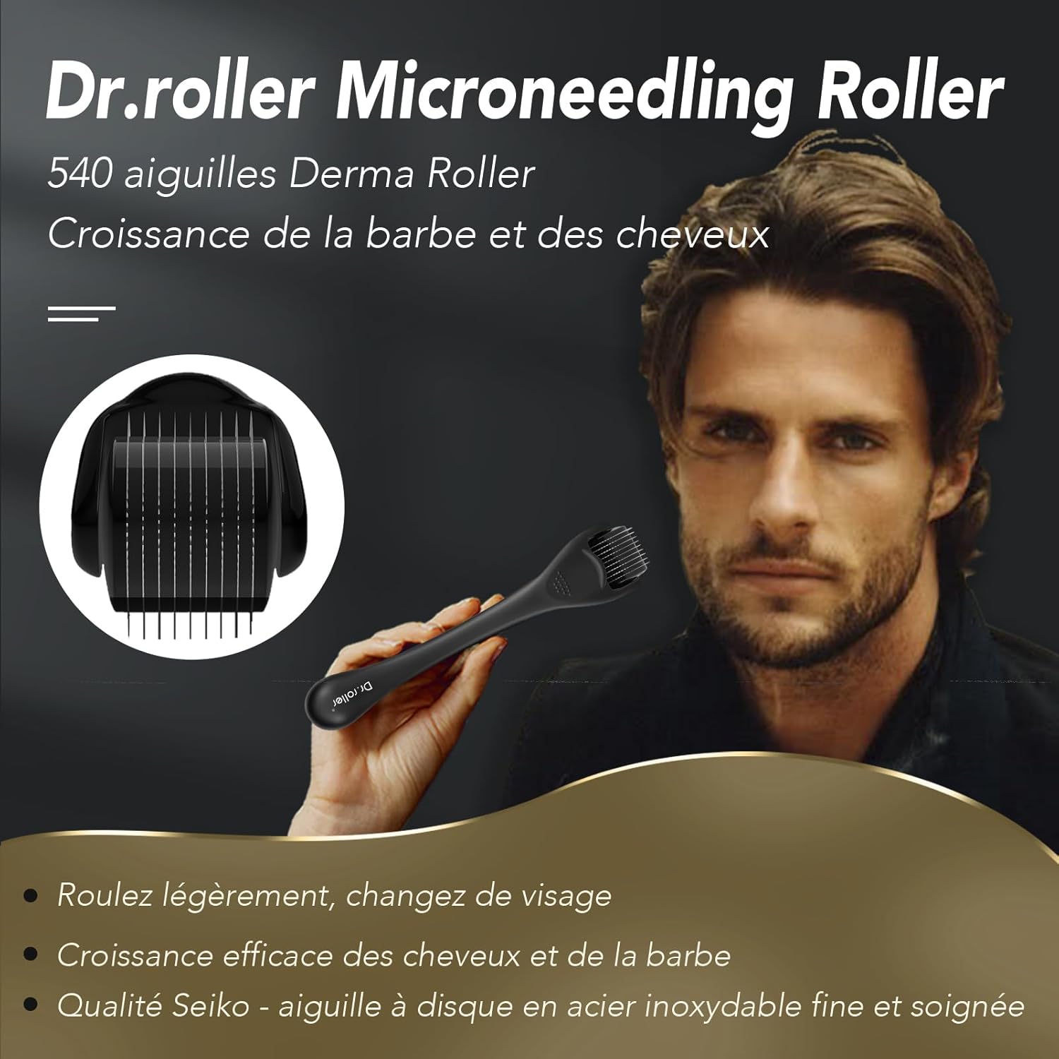 Thumbnail 2 de Dr.roller Derma Roller Cheveux 1,5 mm — Microneedling pour barbe et croissance capillaire