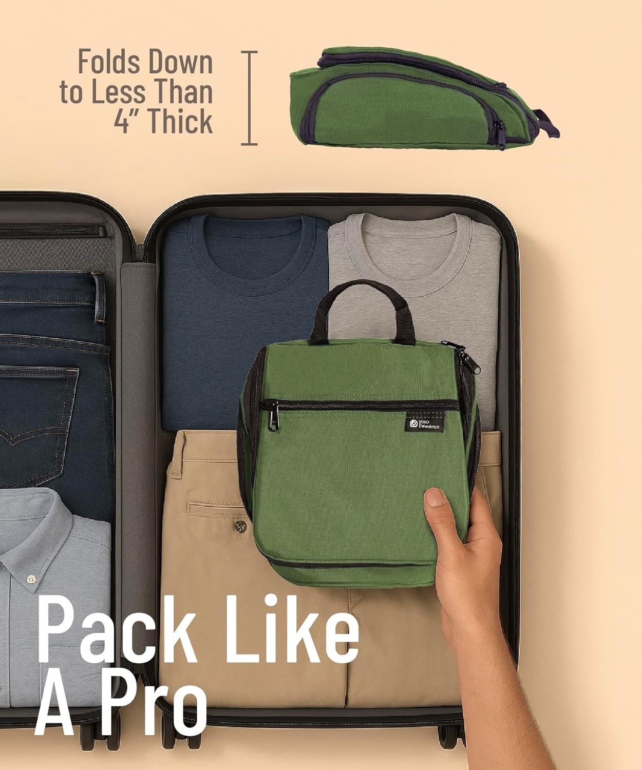 Thumbnail 6 de D&D Hanging Travel Toiletry Bag (Large) with 10 Compartments, YKK Zips and XXL Swivel Hook