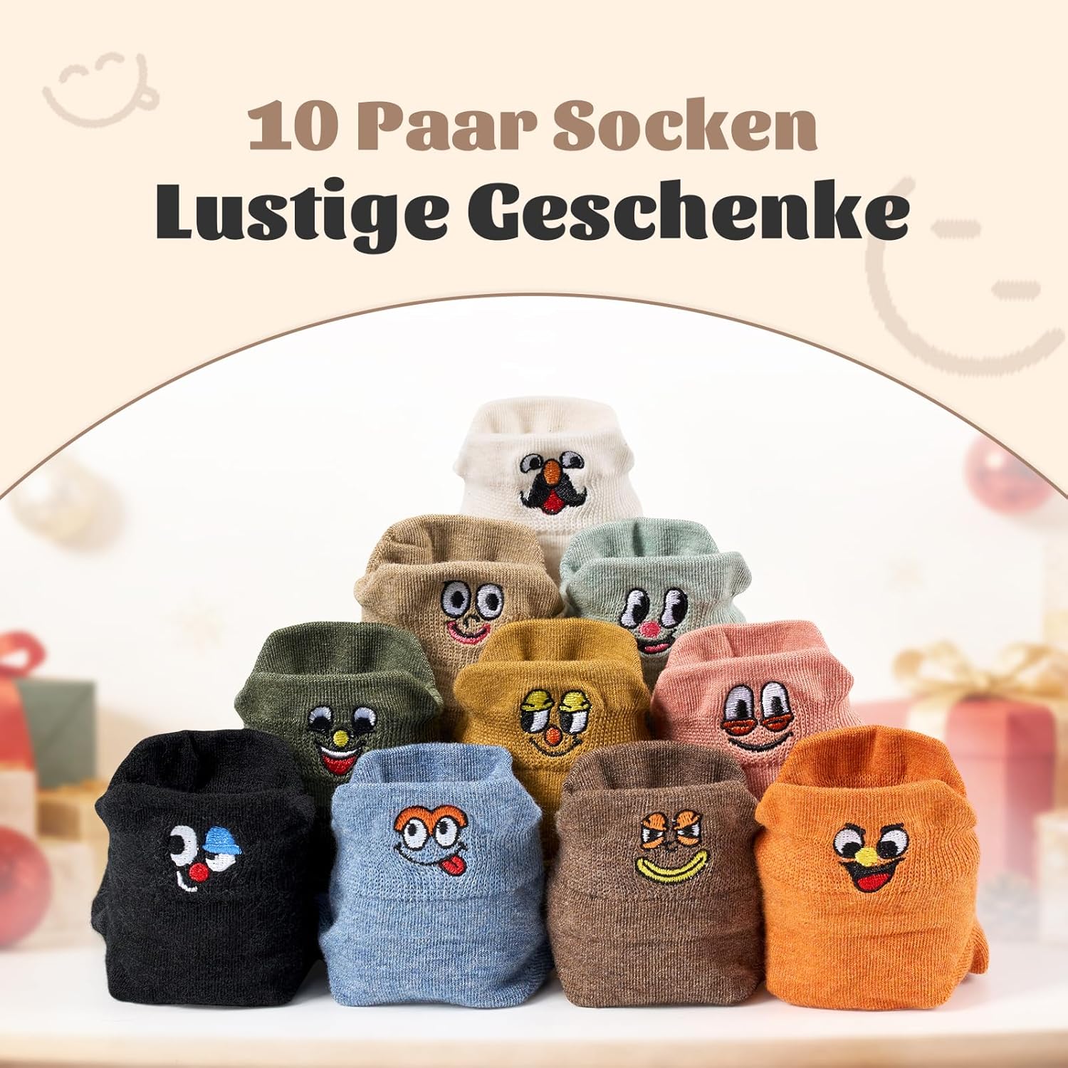 Thumbnail 3 de Effeet Lustige Sneaker Socken Damen – 10 Paar bunte Kurzsocken (Gr. 35–42) aus atmungsaktiver Baumwolle