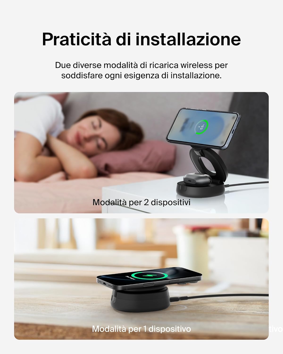 Thumbnail 5 de Belkin 2 in 1 Caricatore Wireless Qi2 MagSafe