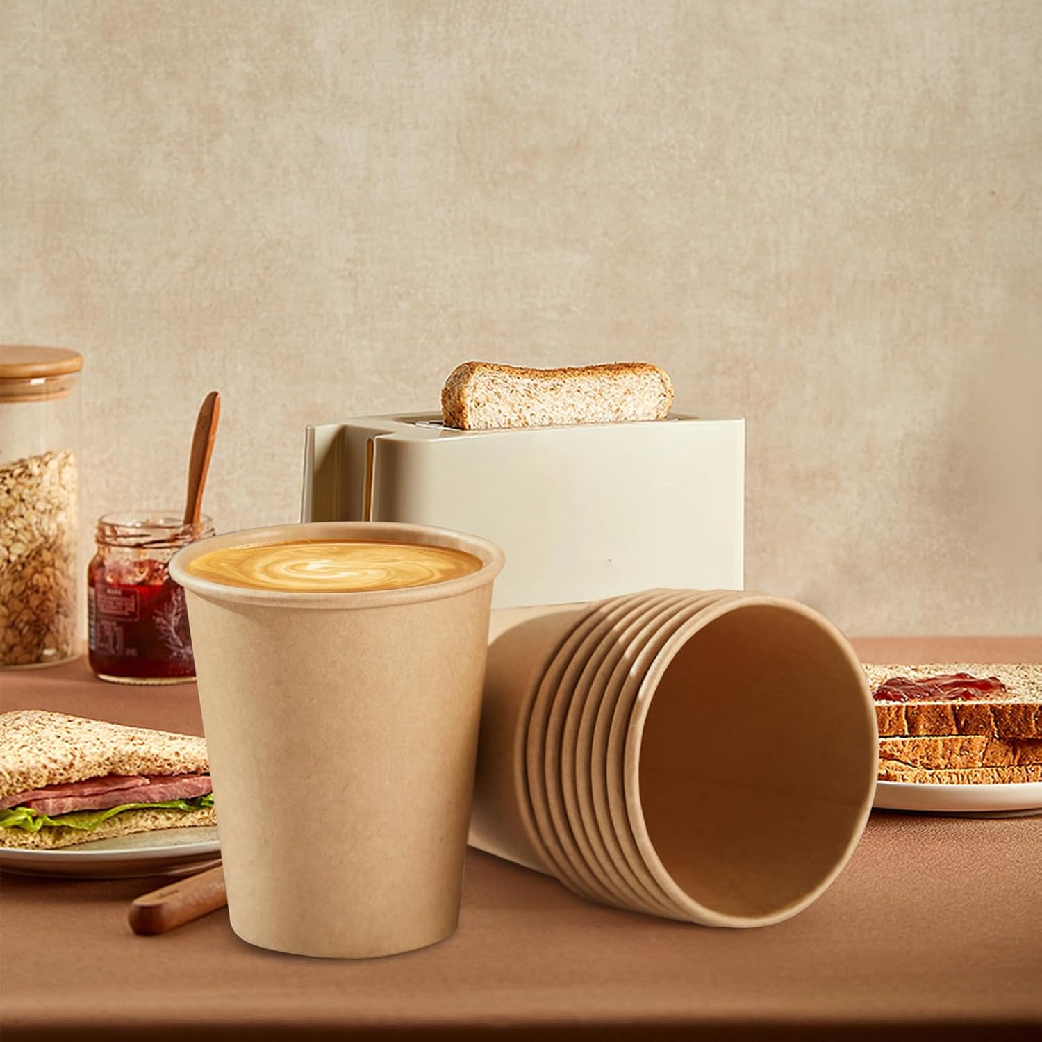 Thumbnail 5 de SIUQ 8 oz Kraft Paper Cups